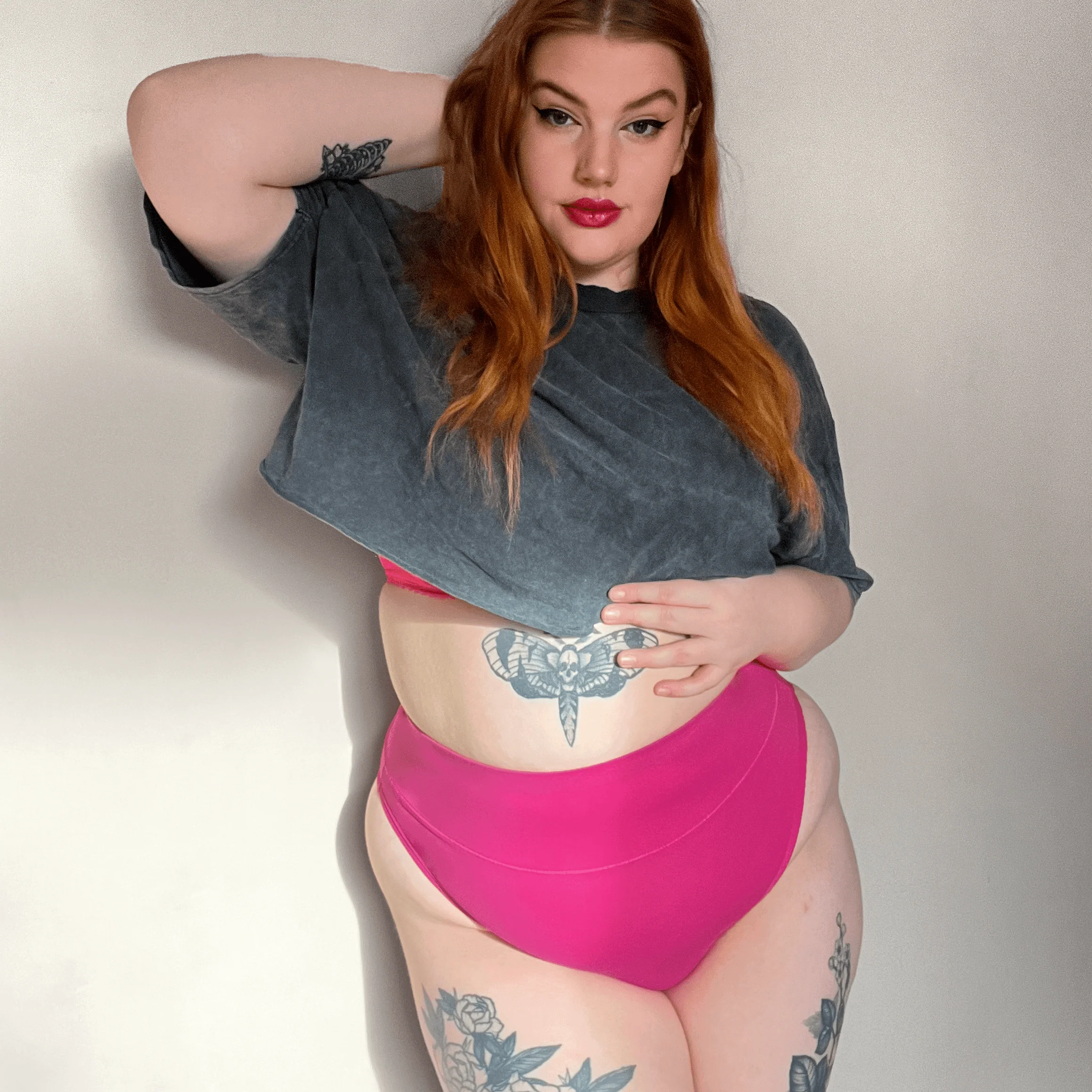 Organic Cotton Super High Leg Knickers - Barbara - Zenithce