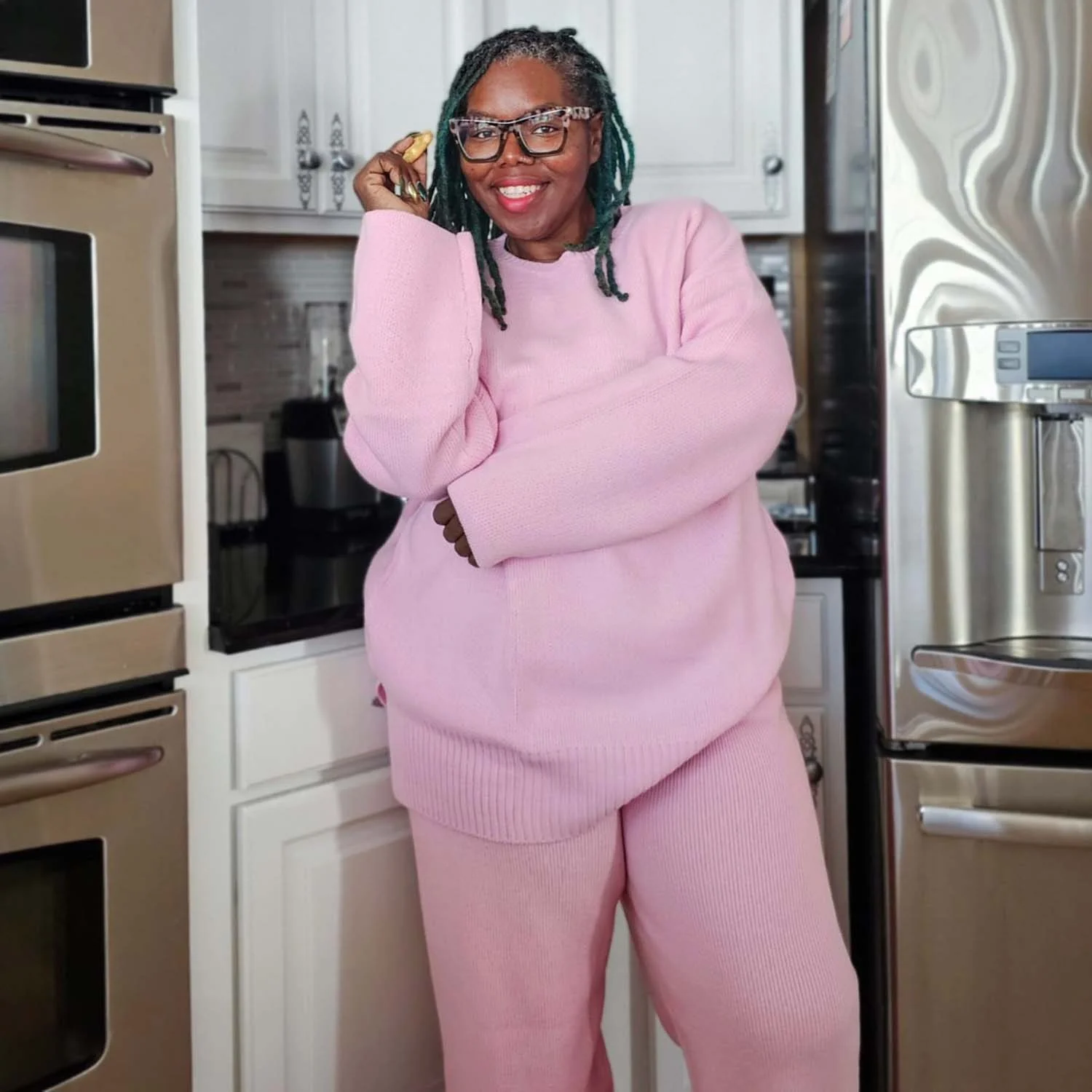 Knit Longline Jumper - P��tale de Rose - Zenithce