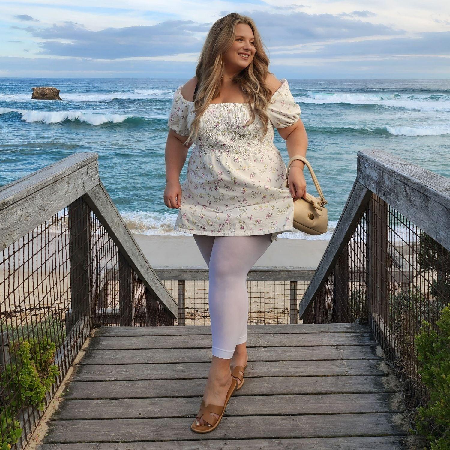 Stay Cool Capri Tights - White - Zenithce