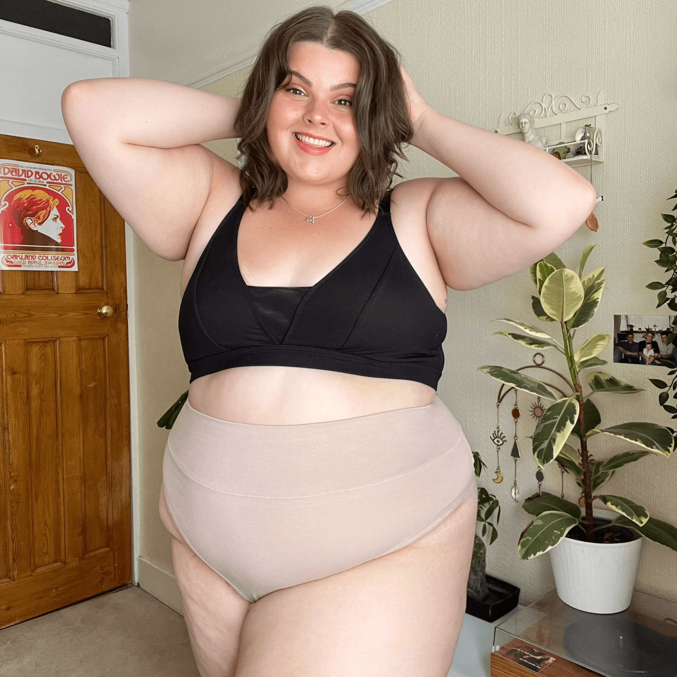 Organic Cotton Cheeky High Leg Knickers - Milk Bottle - Zenithce