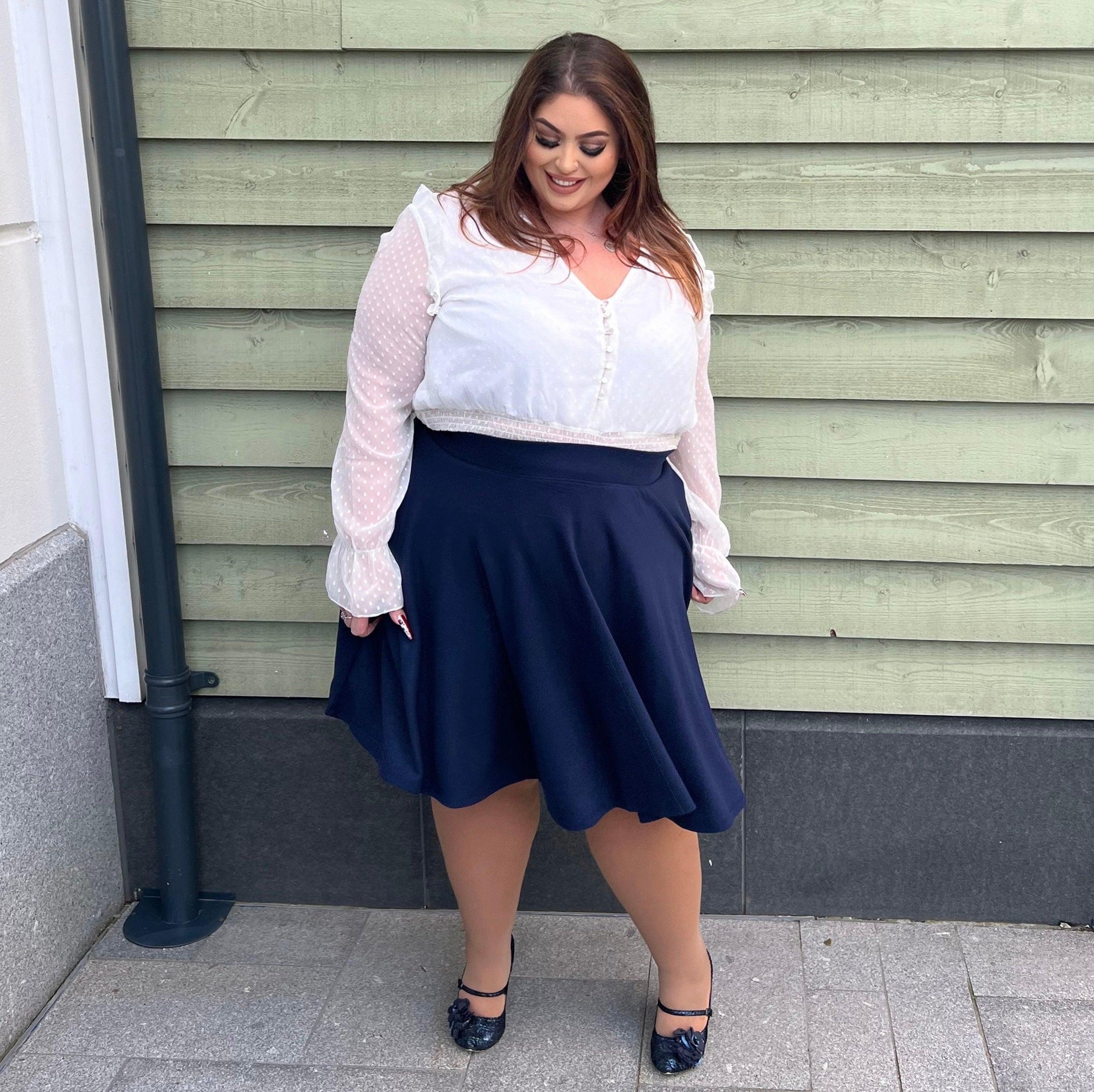 Flare Skirt - Navy - Zenithce