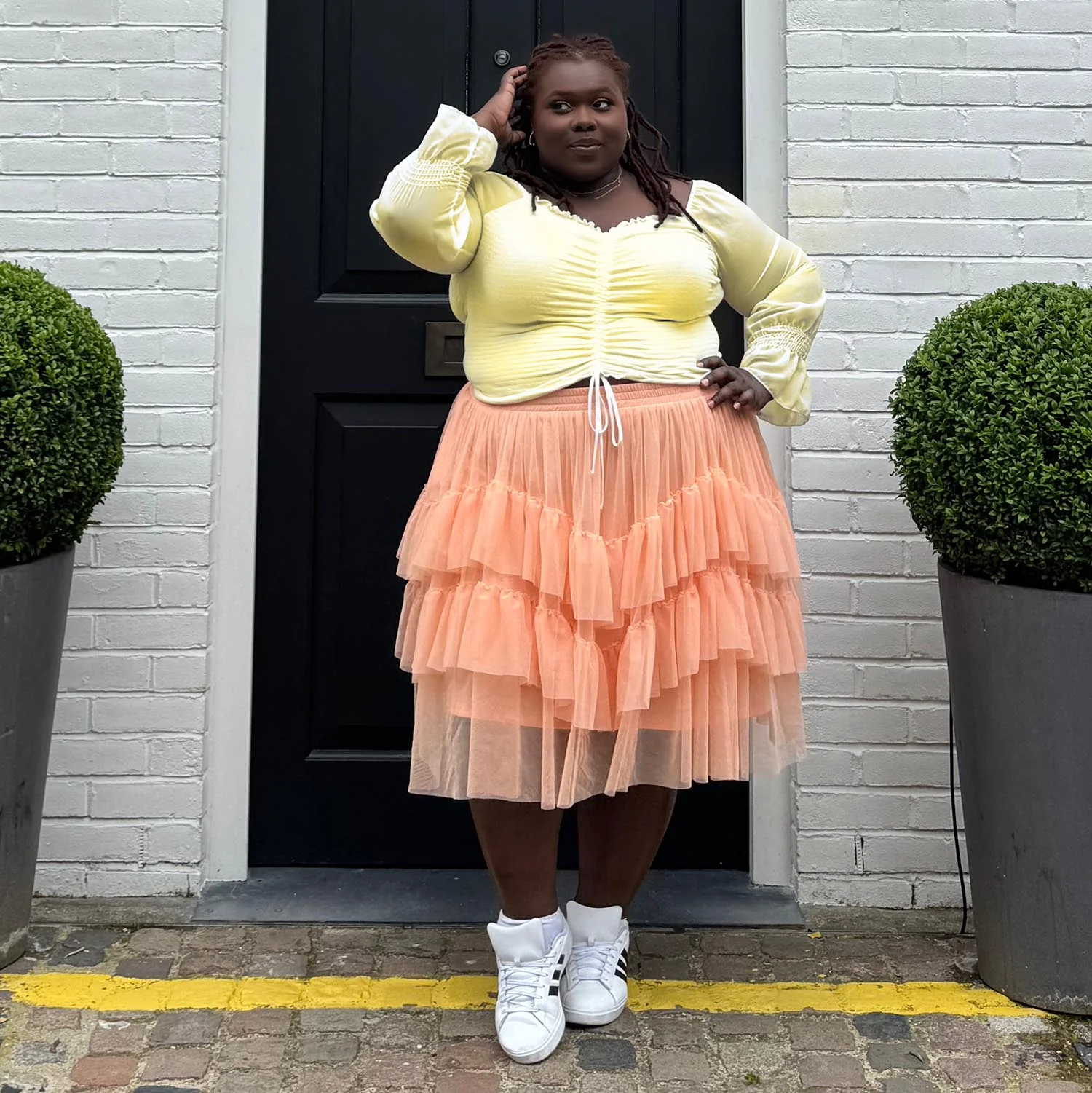 Mesh Skirt - Peach Mousse - Zenithce