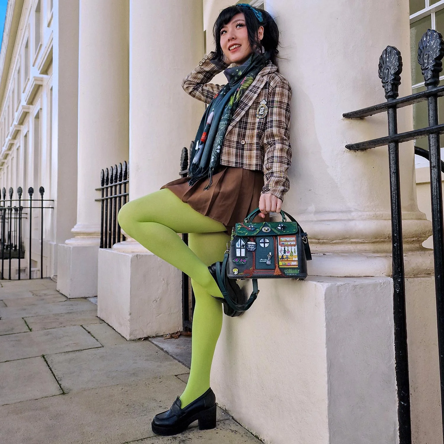 80 Denier Tights - Granny Smith - Zenithce