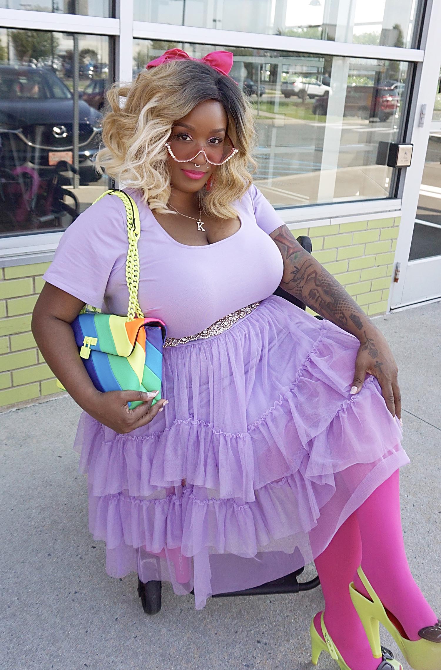 Tee Mesh Dress - Lavender Fields - Zenithce