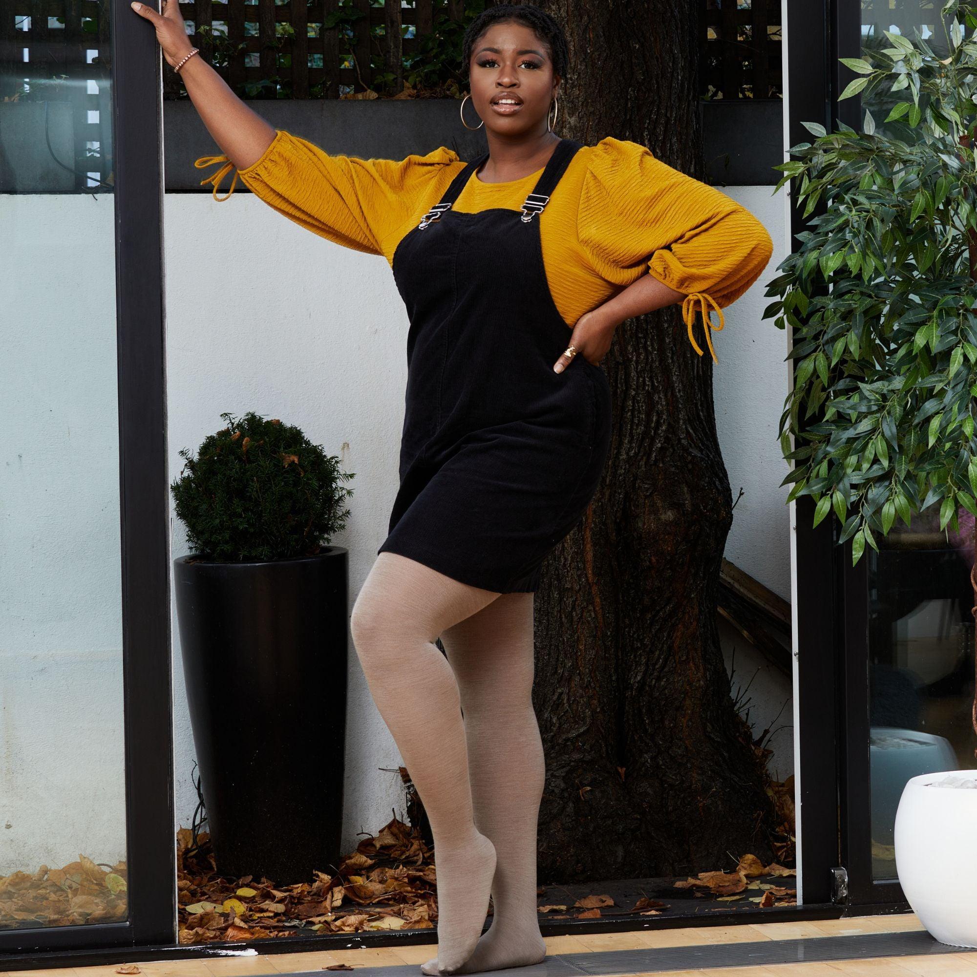 Merino Wool Tights - Sand Dollar - Zenithce