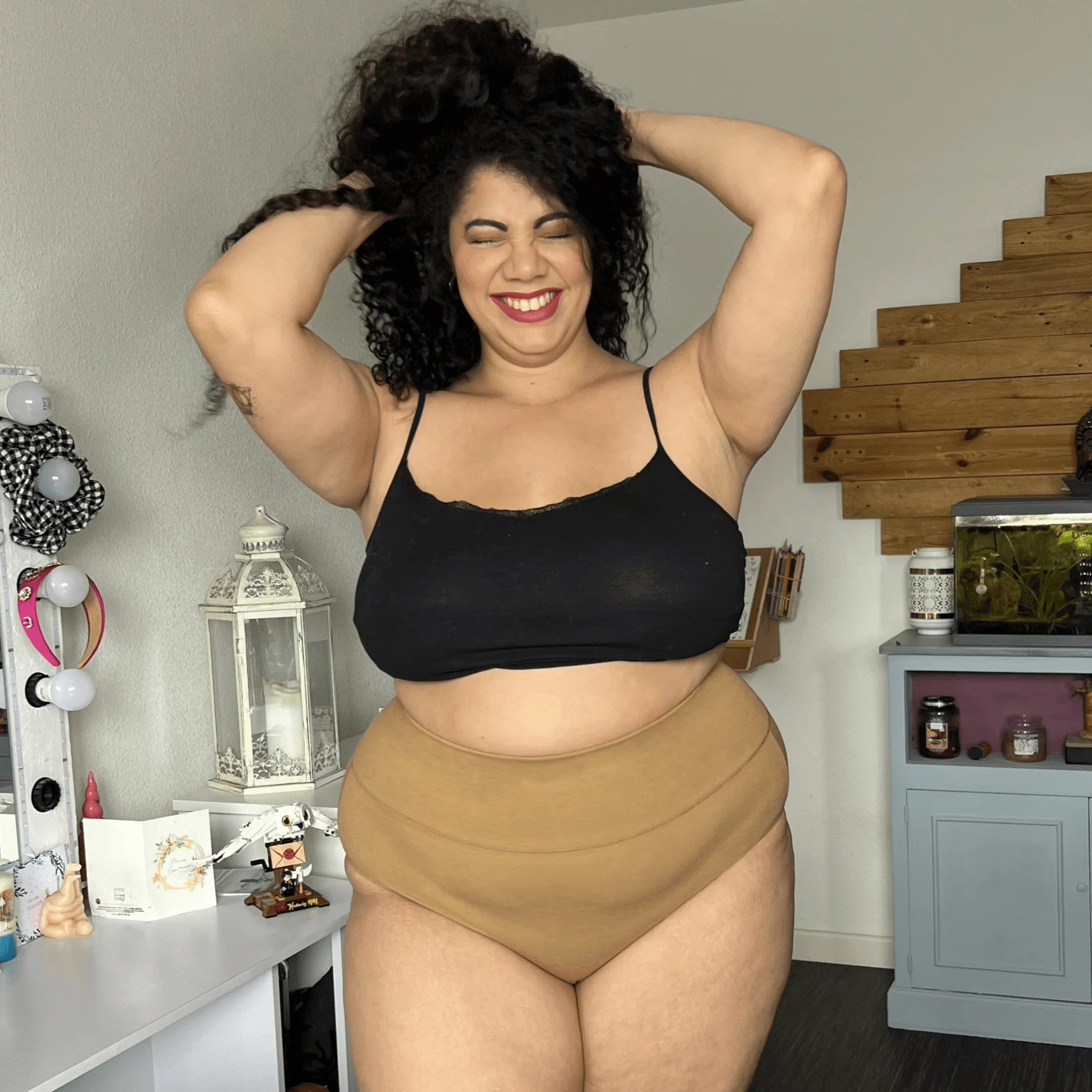 Organic Cotton Full Brief Knickers - Caramel - Zenithce