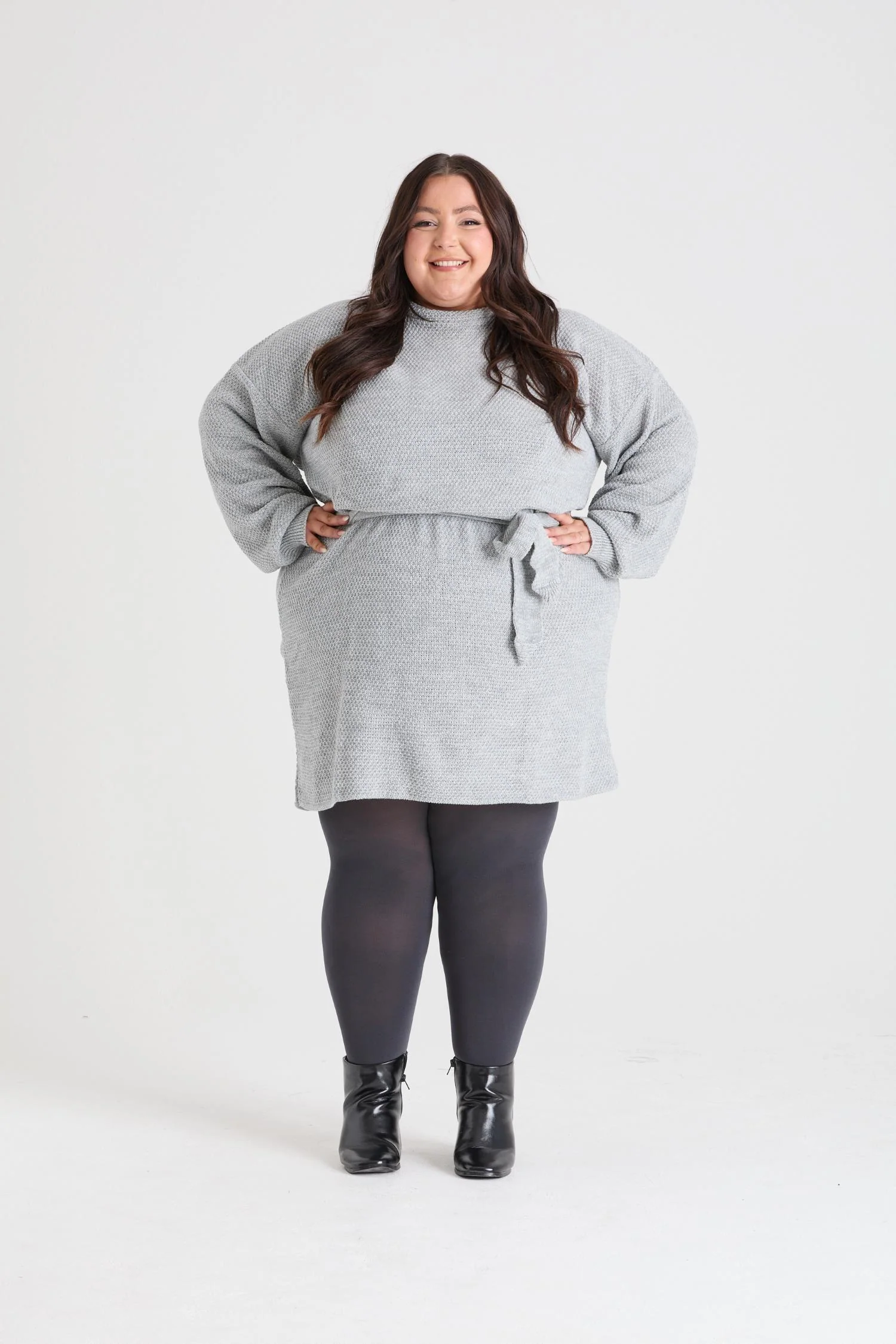 80 Denier Castor Oil Tights - Slate - Zenithce