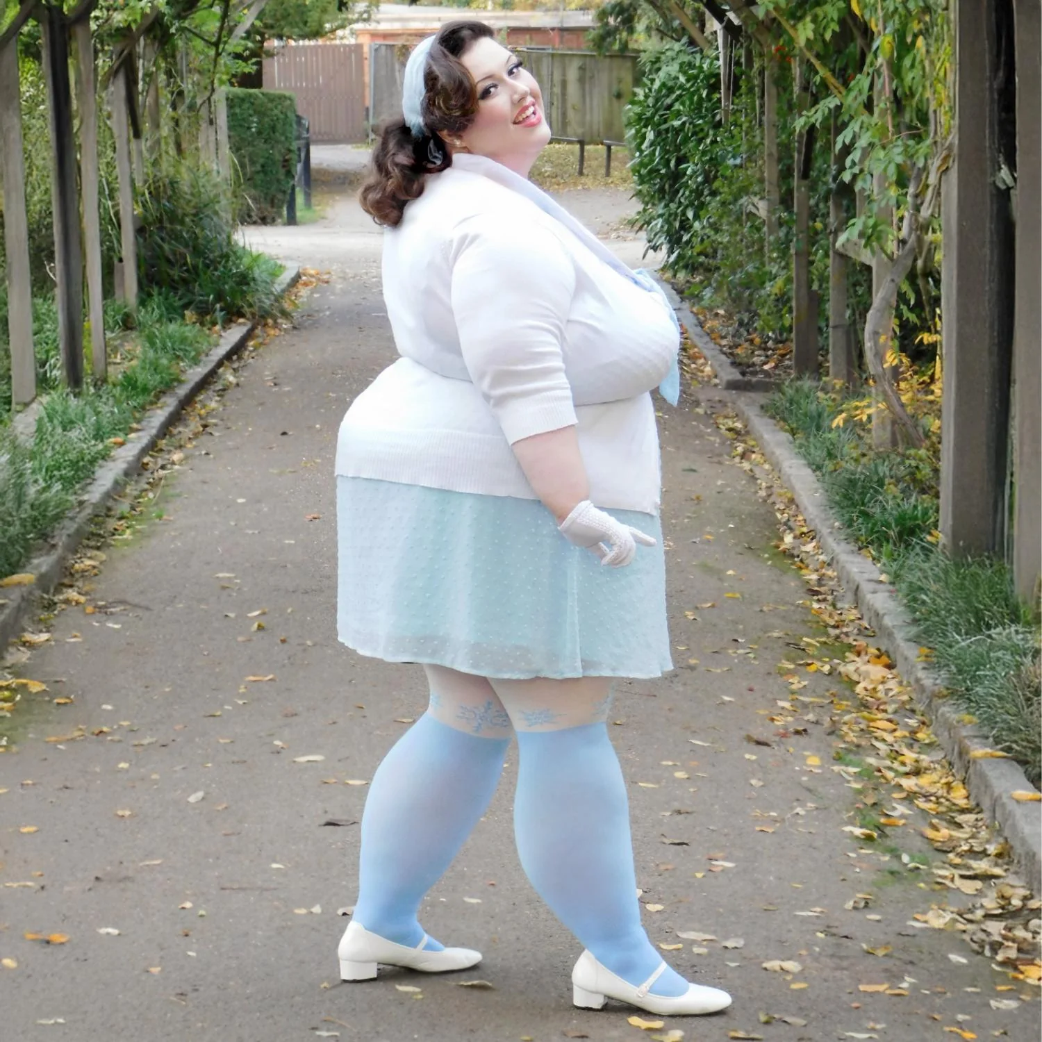 Christmas Tights - Snowflake Garter - Zenithce