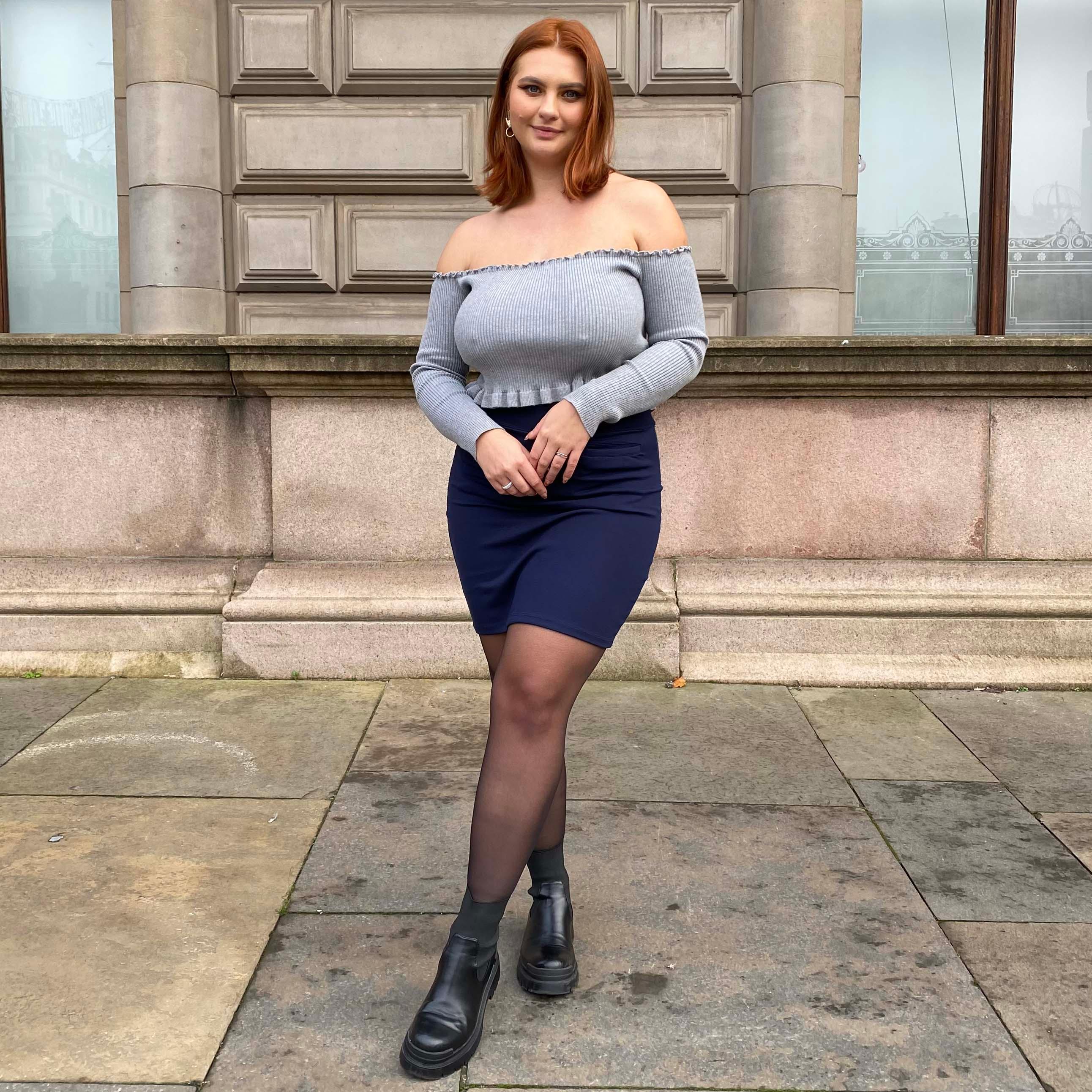 Mini Skirt - Navy - Zenithce