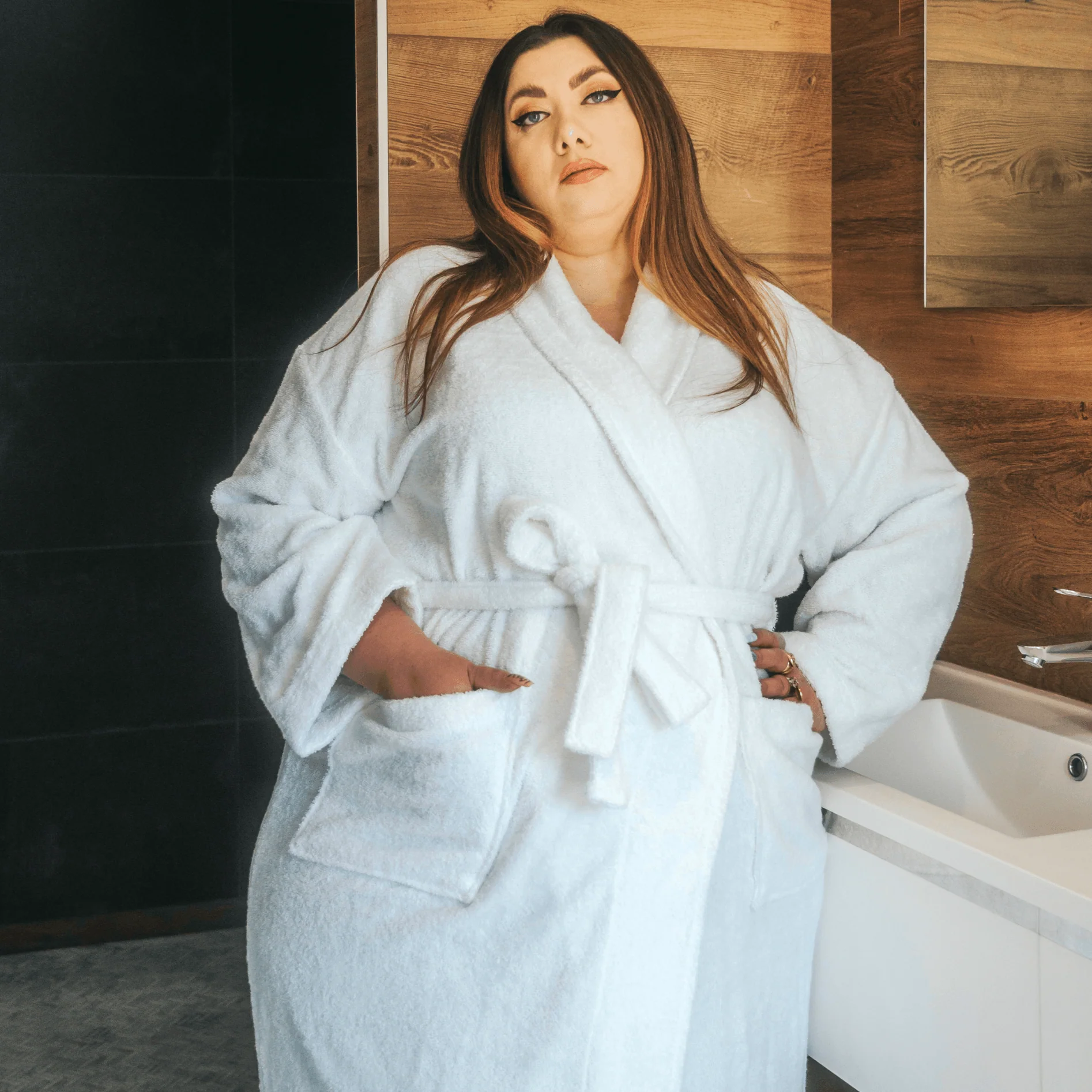 Floof Bath Robe - White - Zenithce