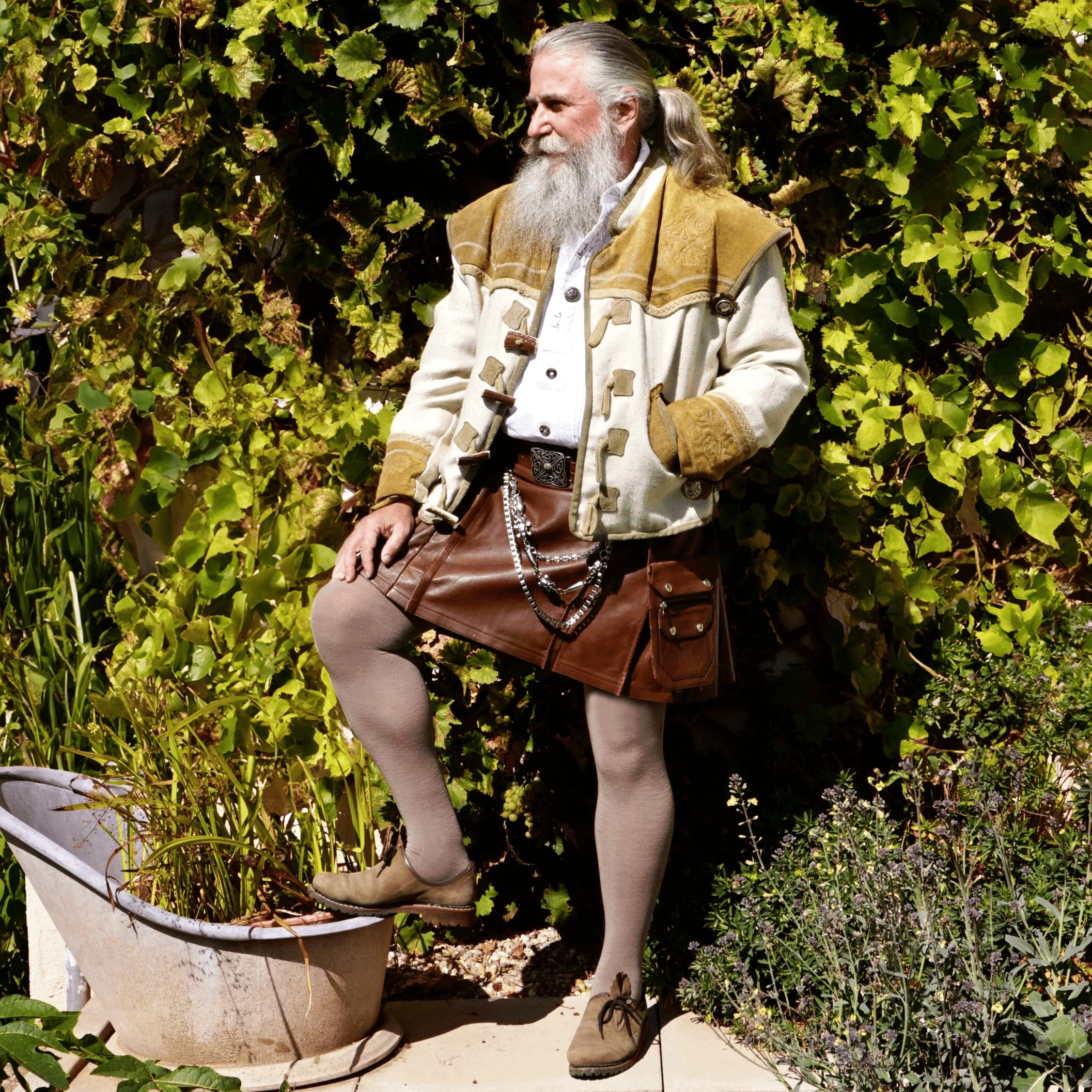 Merino Wool Tights - Sand Dollar - Zenithce