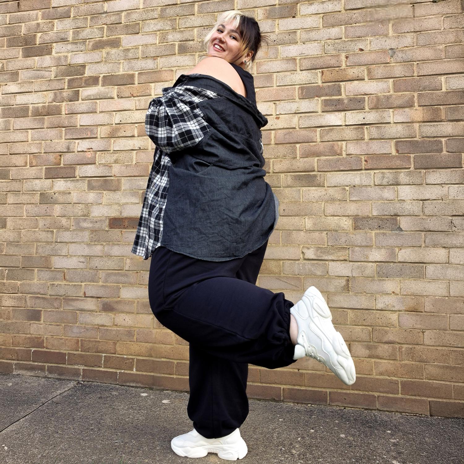 Organic Cotton Adjustable Joggers - Black - Zenithce