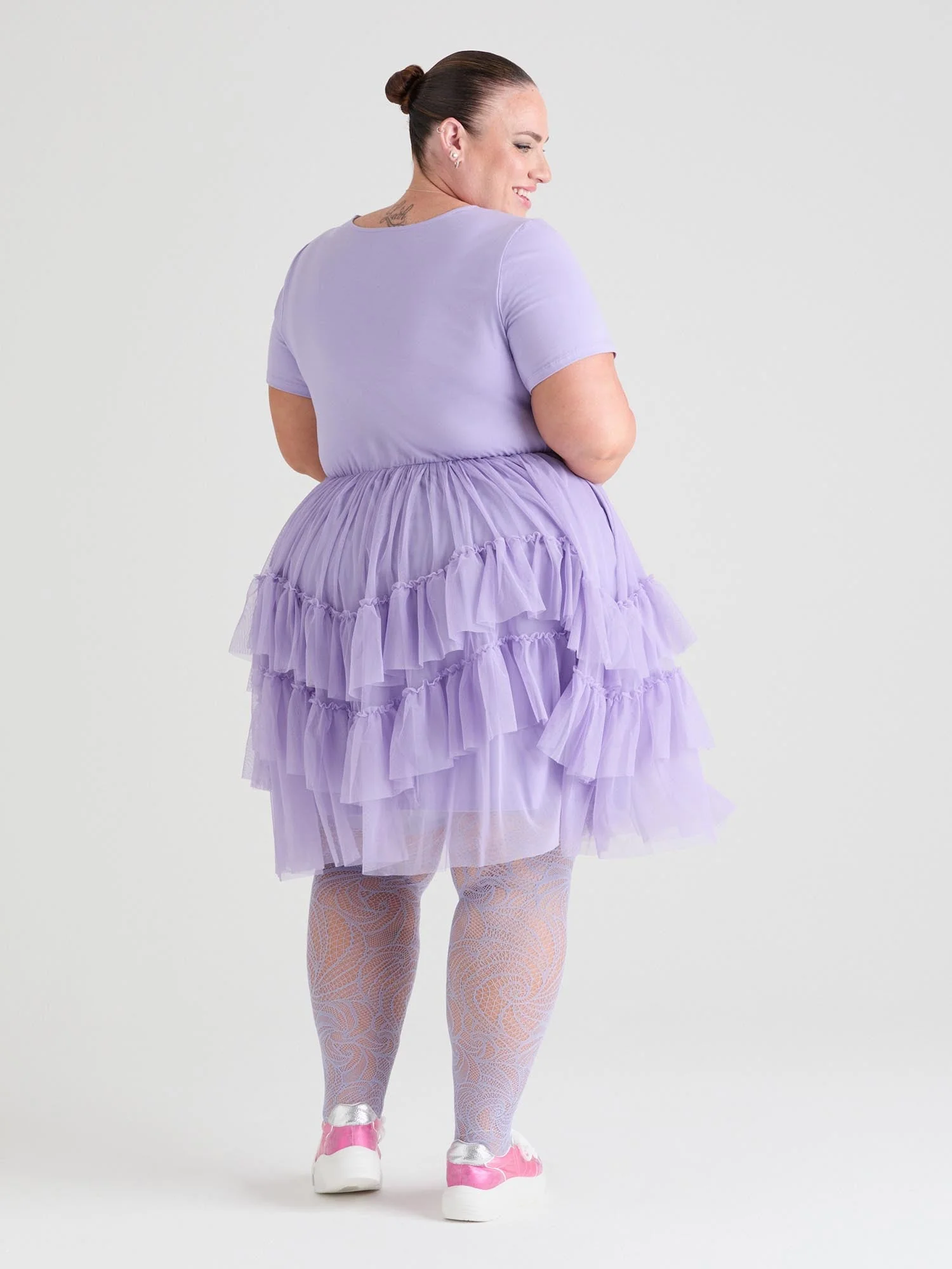 Tee Mesh Dress - Lavender Fields - Zenithce