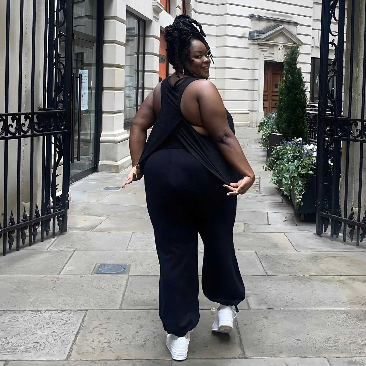 Organic Cotton Adjustable Joggers - Black - Zenithce