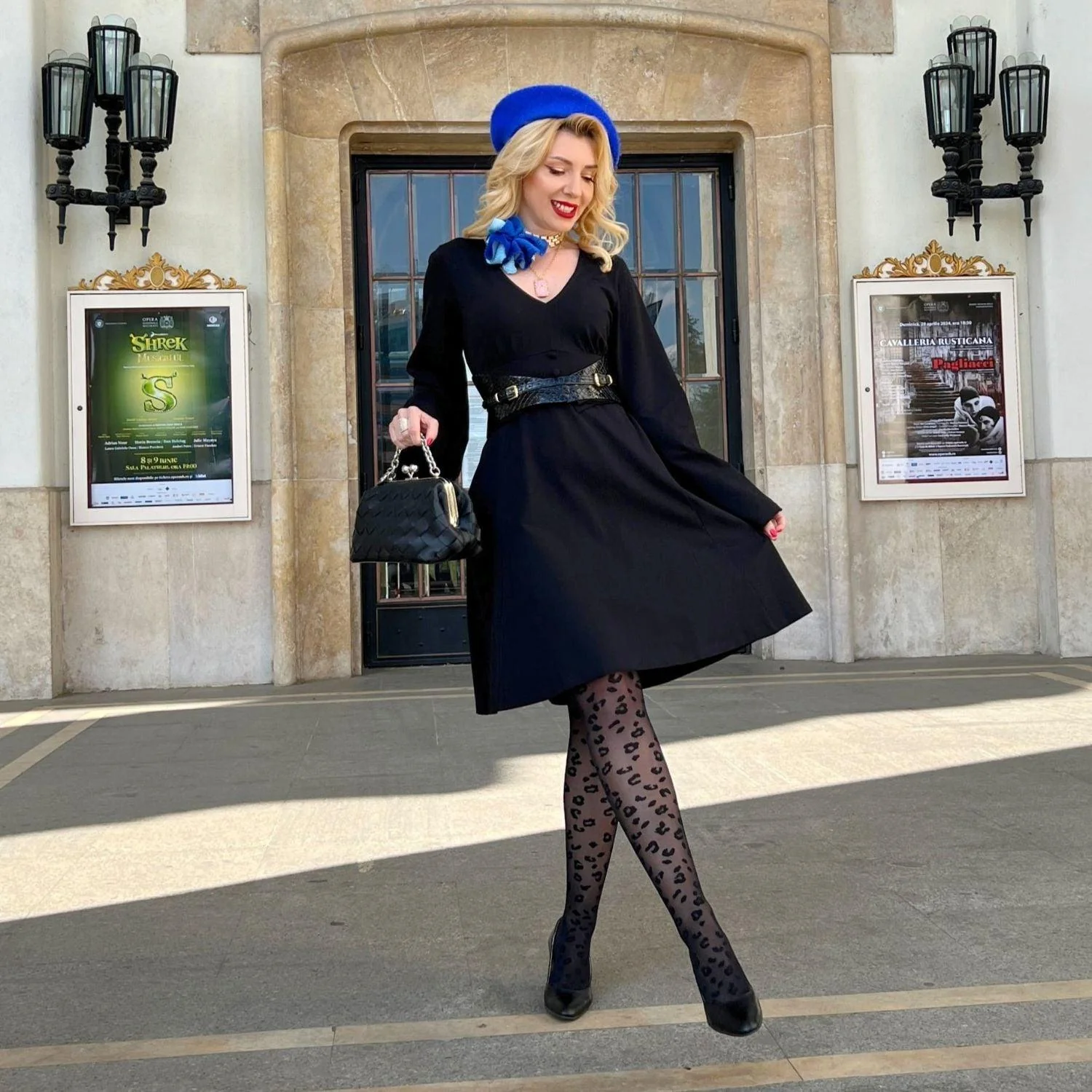 Bell Sleeve Mini Dress - Black - Zenithce