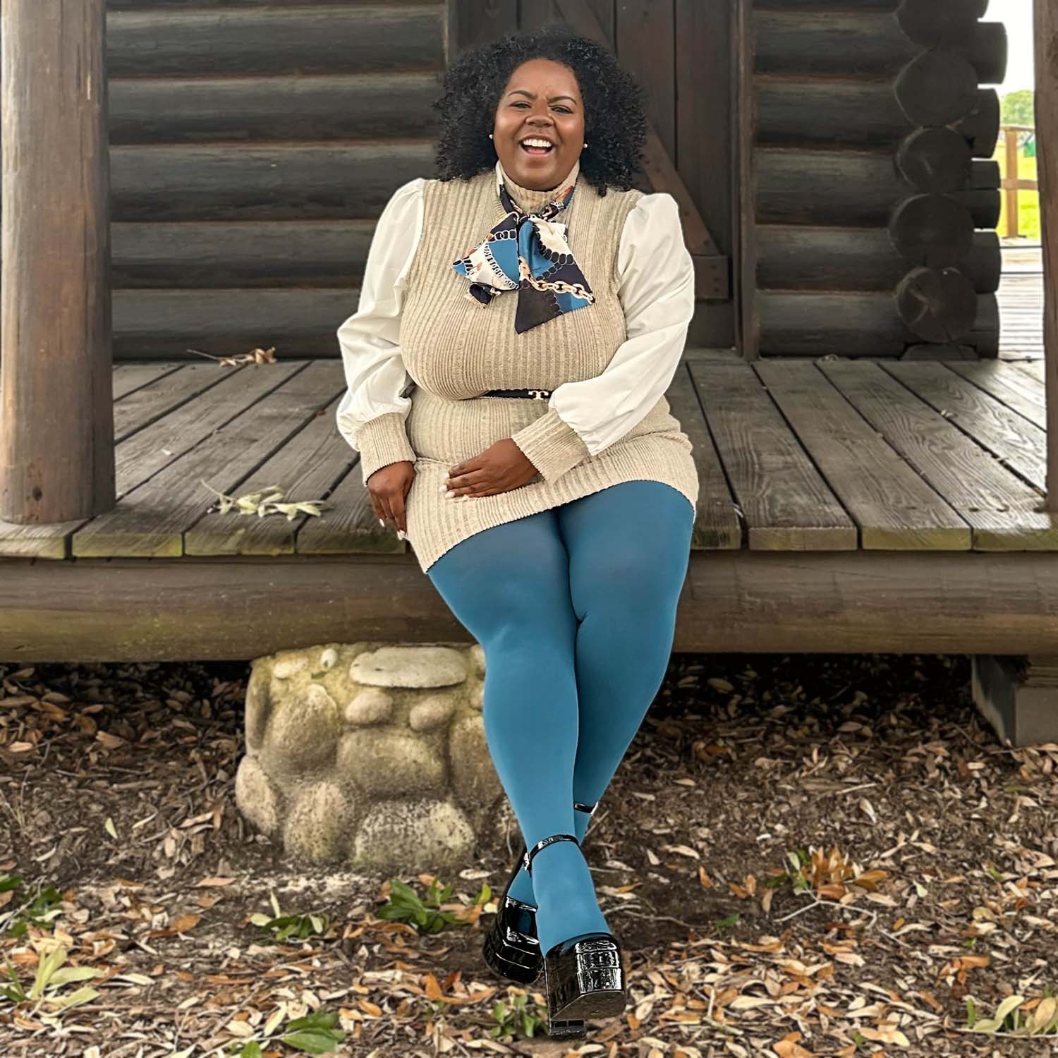 80 Denier Tights - Bone China - Zenithce