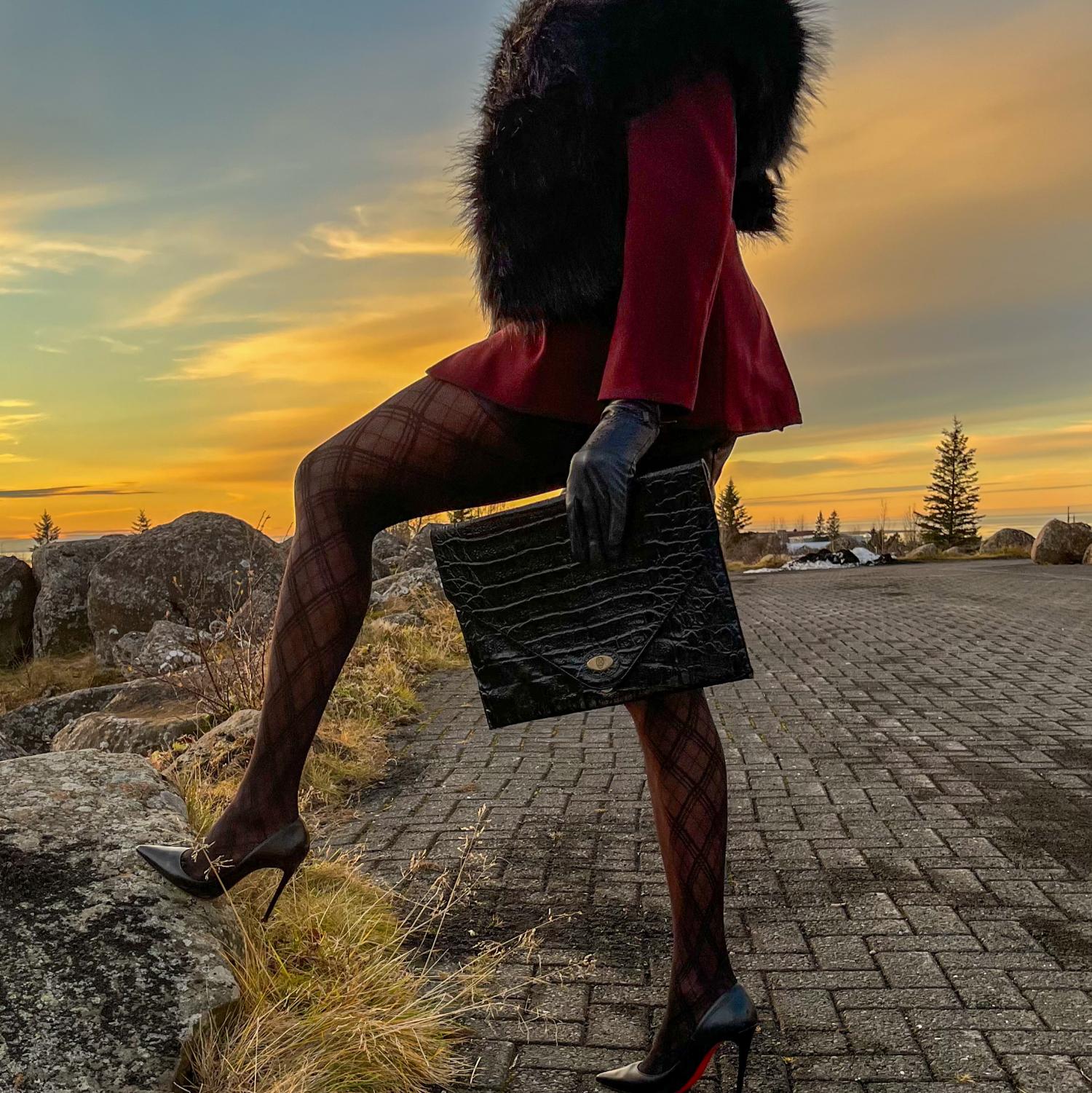 Christmas Tights - Midnight Plaid - Zenithce