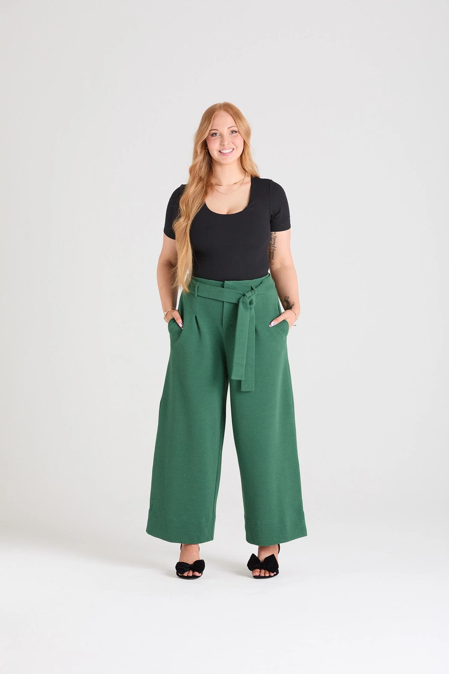 Ottoman Wide Leg Tailored Trousers  - Petit Pois - Zenithce