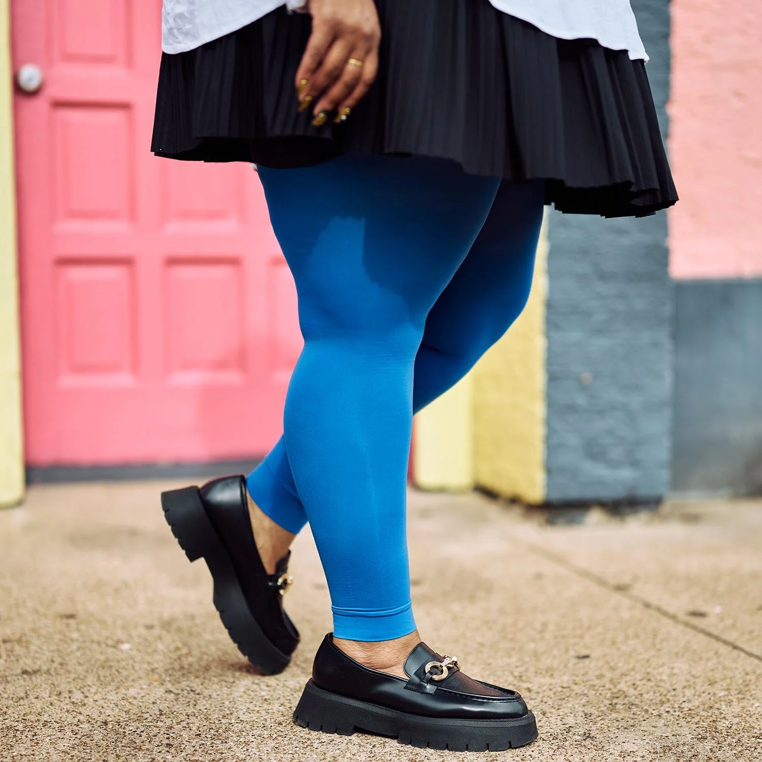 Footless Tights - Peacock - Zenithce