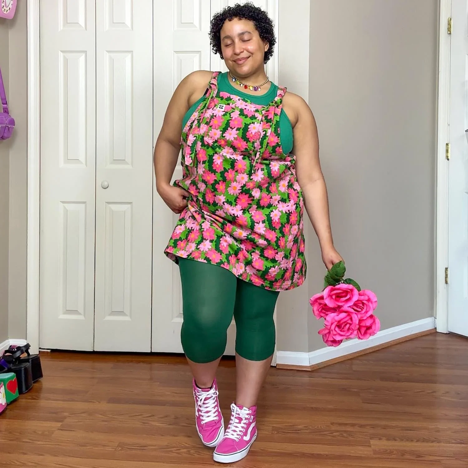 Stay Cool Capri Tights - Foliage - Zenithce