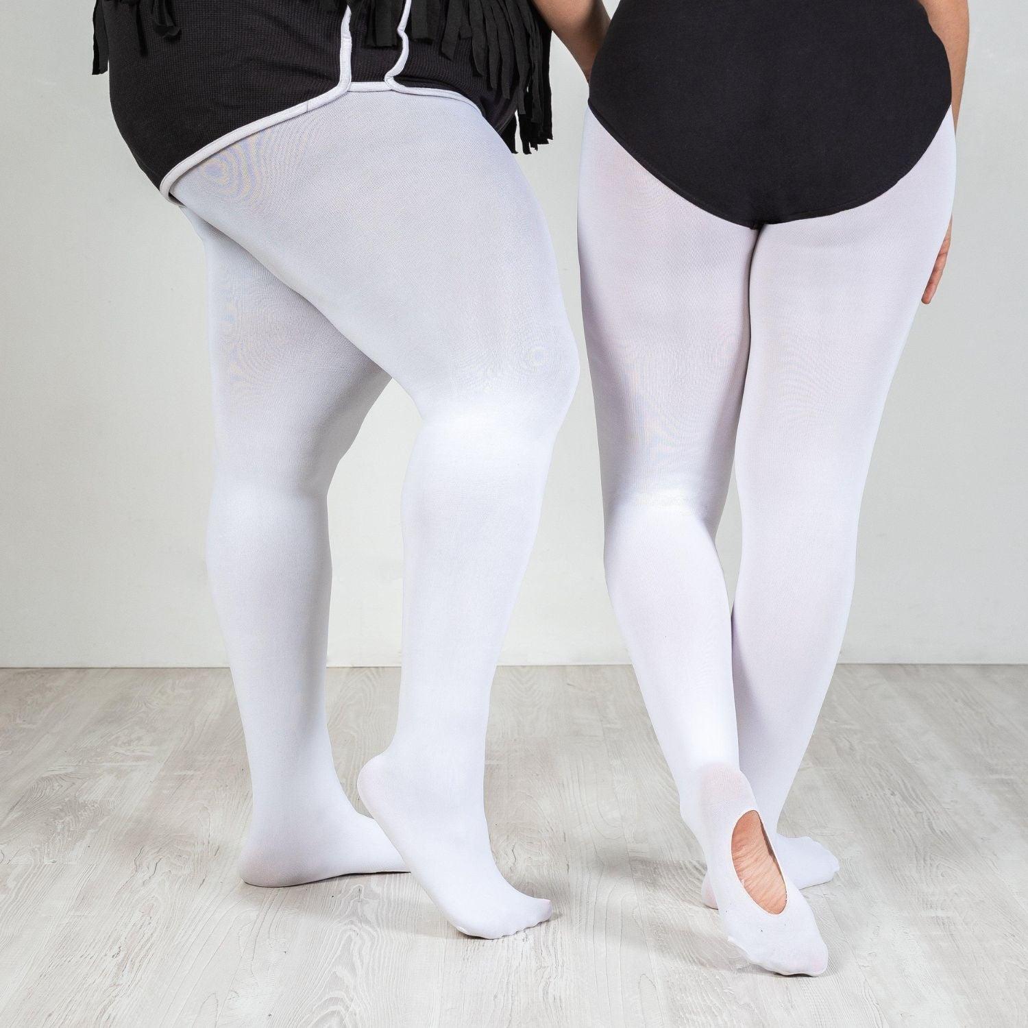 Convertible Dance Tights - White - Zenithce