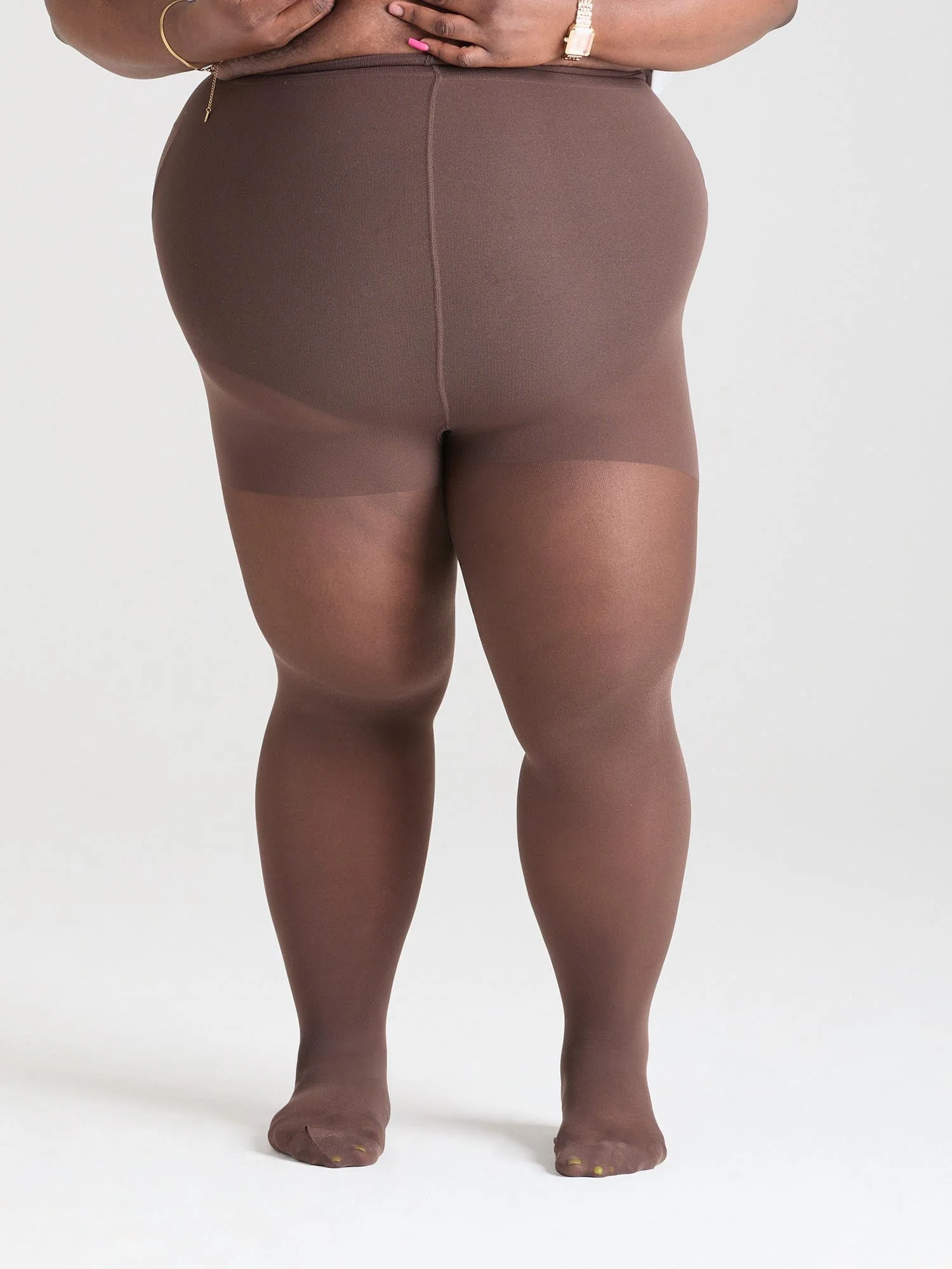 30 Denier Sheer Halo Tights - Praline - Zenithce