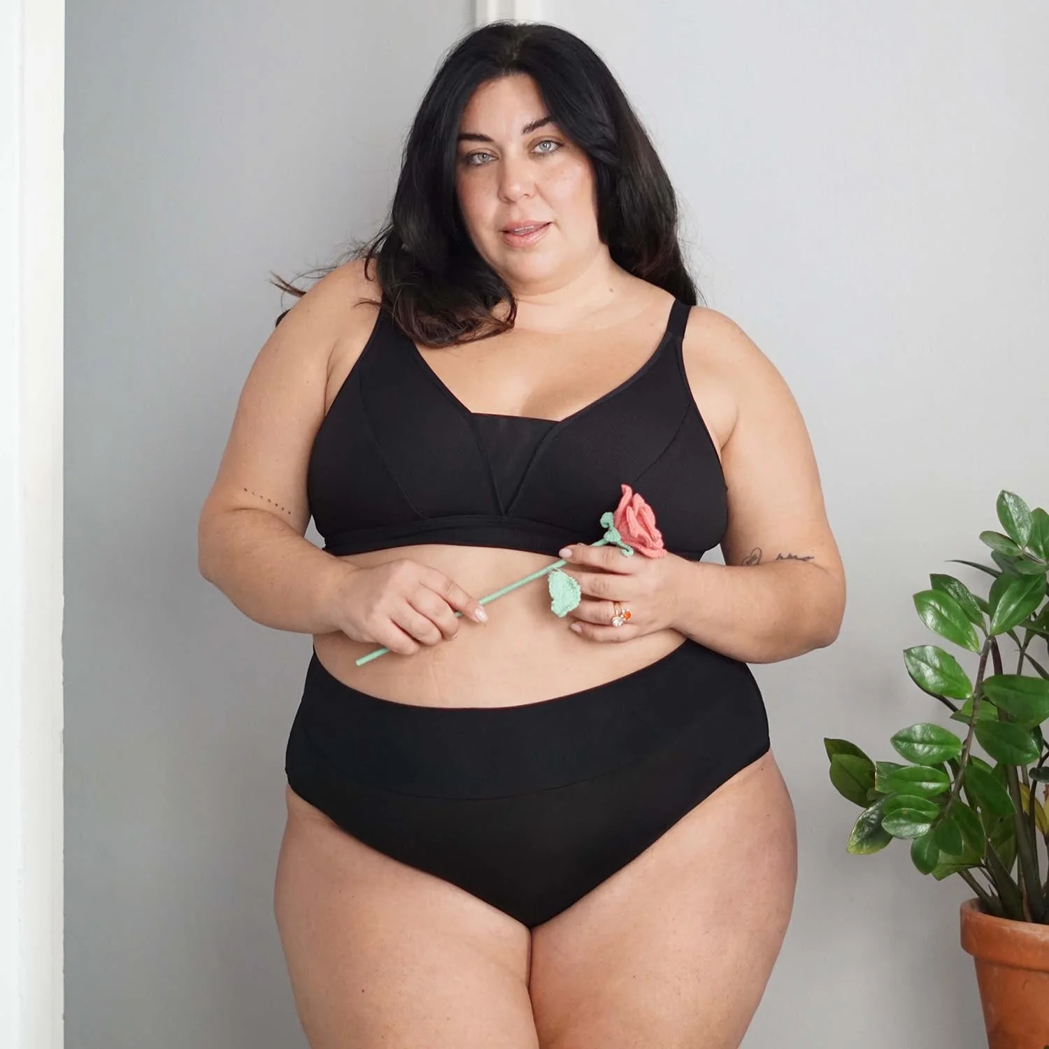 Organic Cotton Lacey Full Brief Knickers - Zenithce