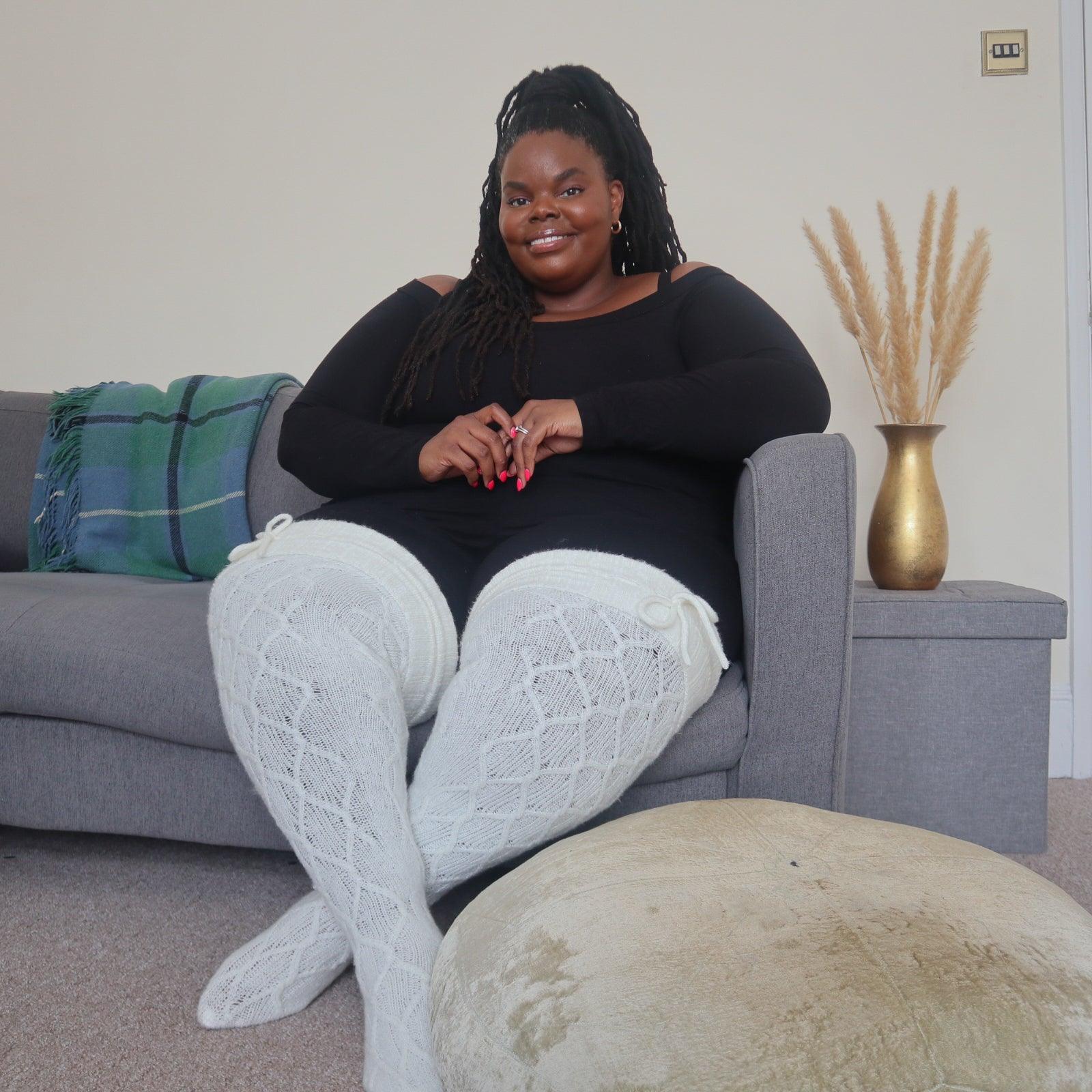 Thigh High Socks - Snowball - Zenithce