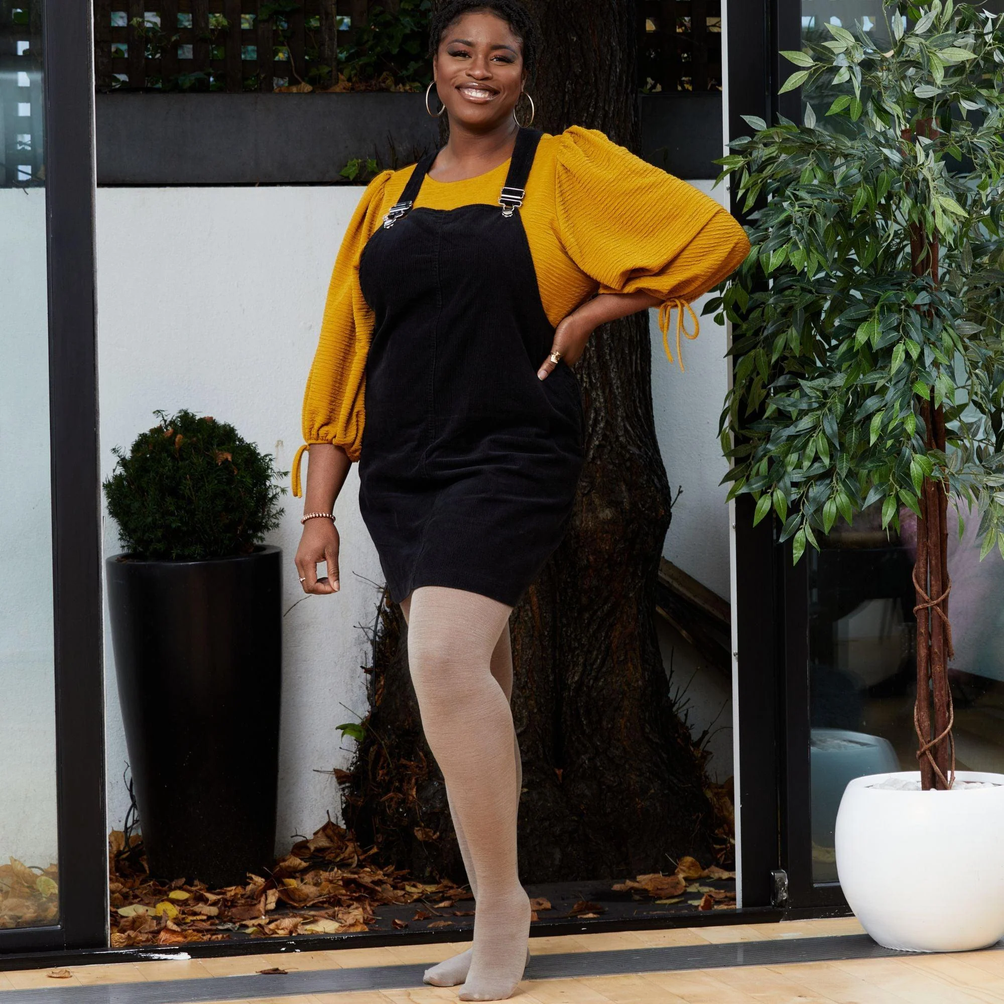 Merino Wool Tights - Sand Dollar - Zenithce