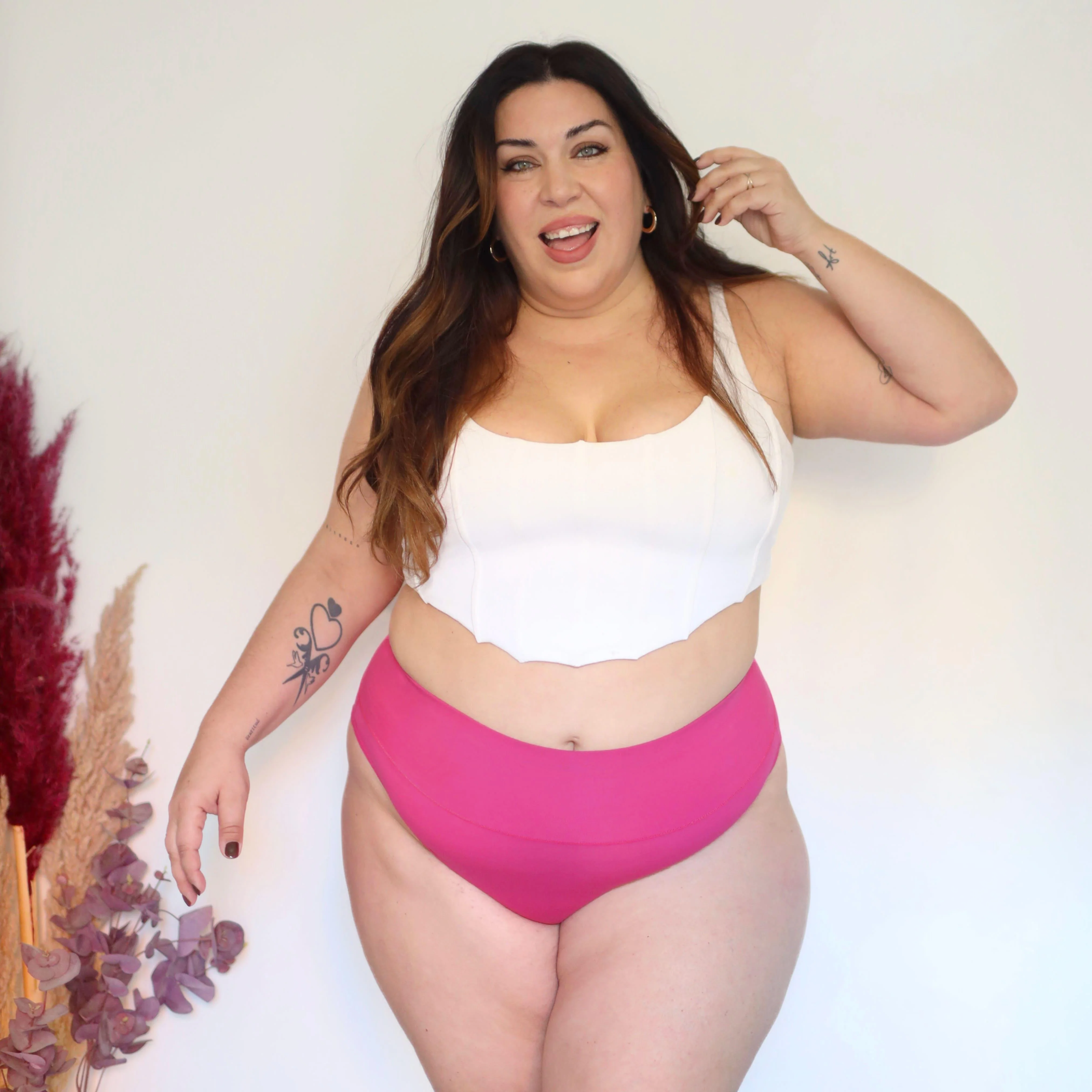 Organic Cotton Super High Leg Knickers - Barbara - Zenithce