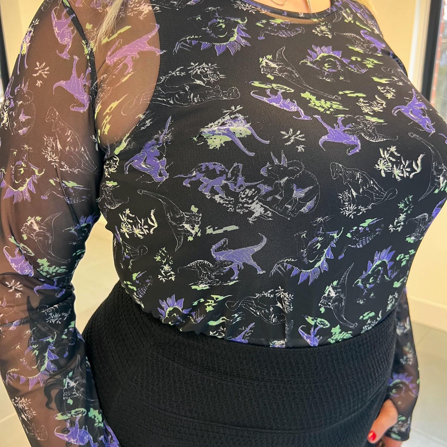 Dinosaur Sheer Top - Brachio de Joy - Zenithce