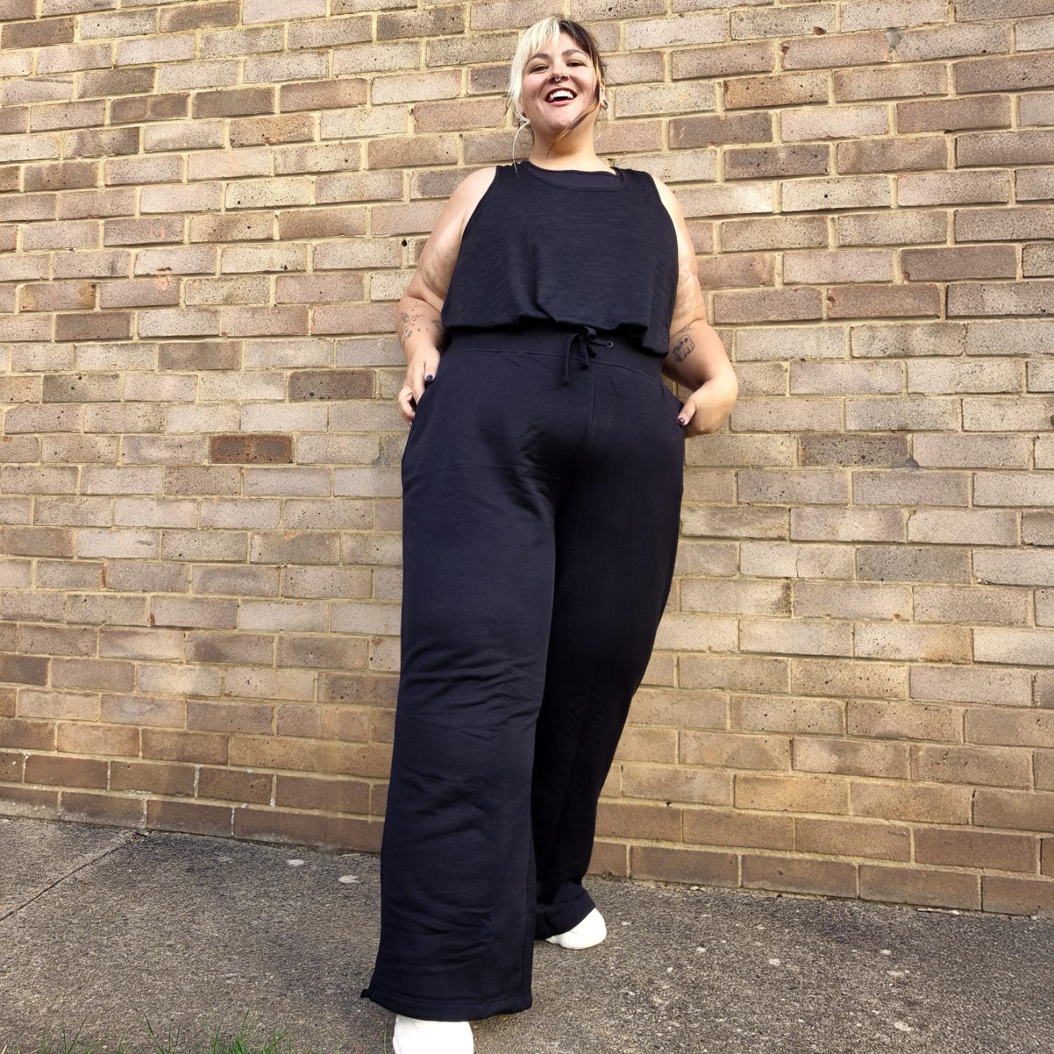 Organic Cotton Adjustable Joggers - Black - Zenithce