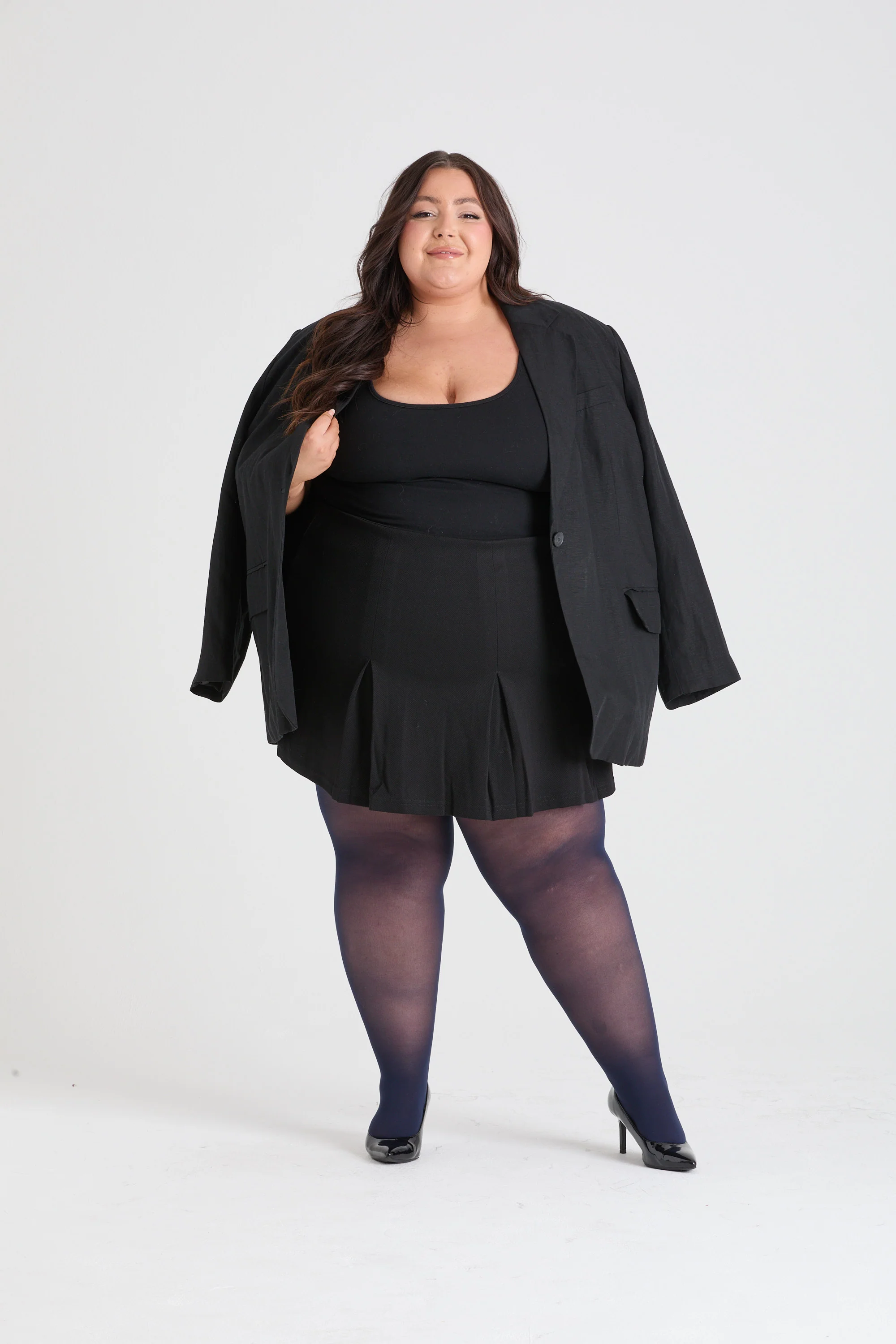 30 Denier Sheer Tights - Navy - Zenithce