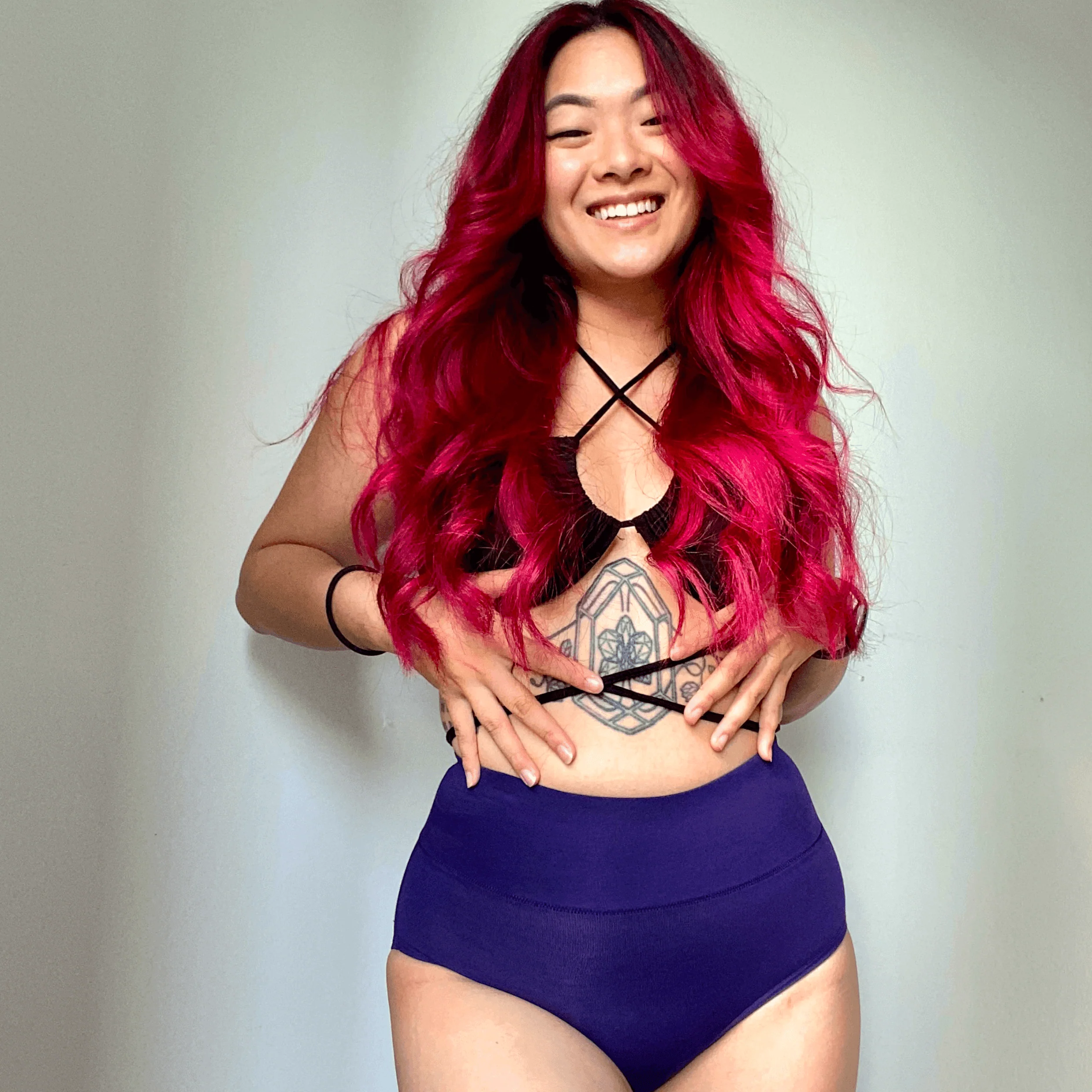 Organic Cotton Full Brief Knickers - Suffragette Purple - Zenithce