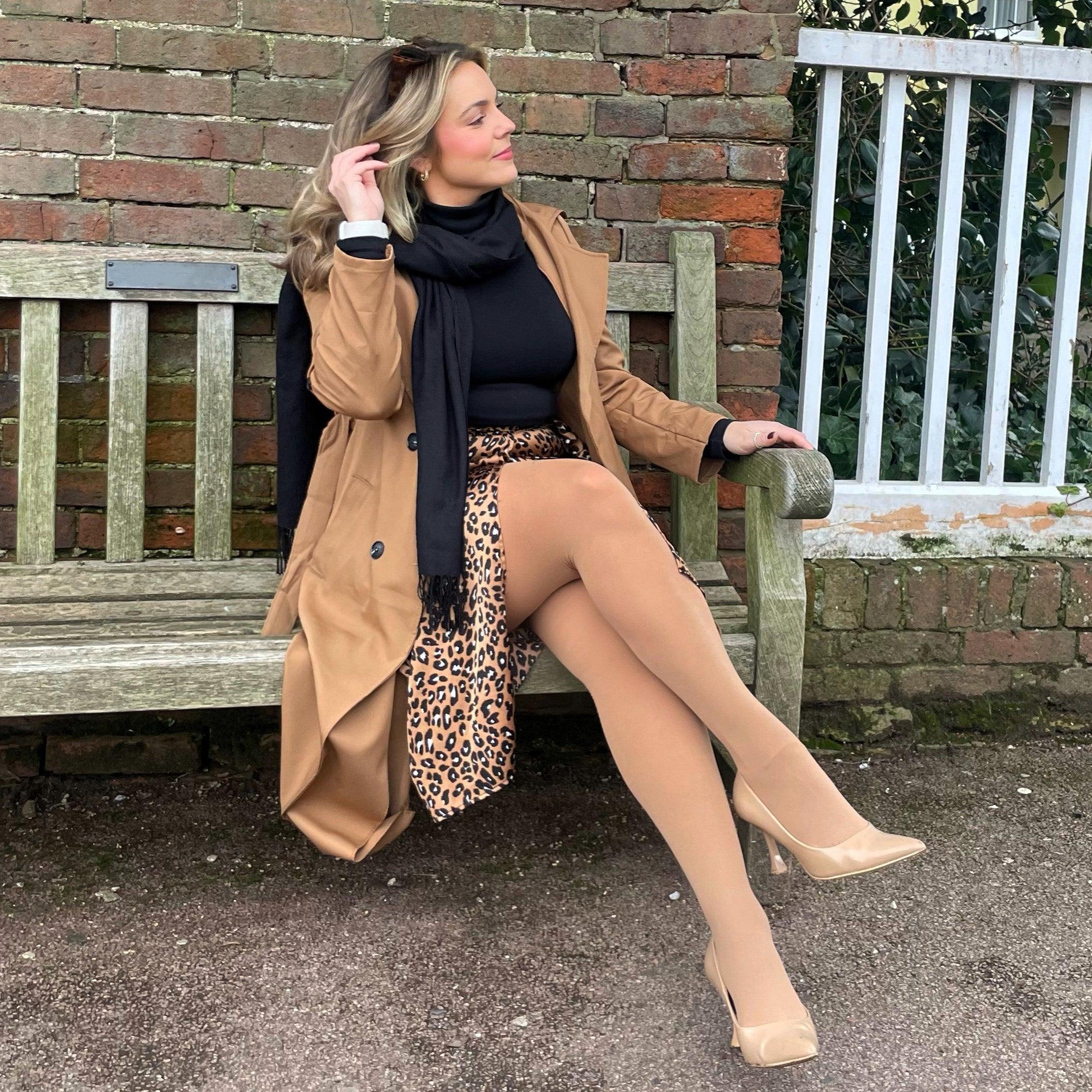 Huggy Light Compression Tights - Caramel Latte - Zenithce