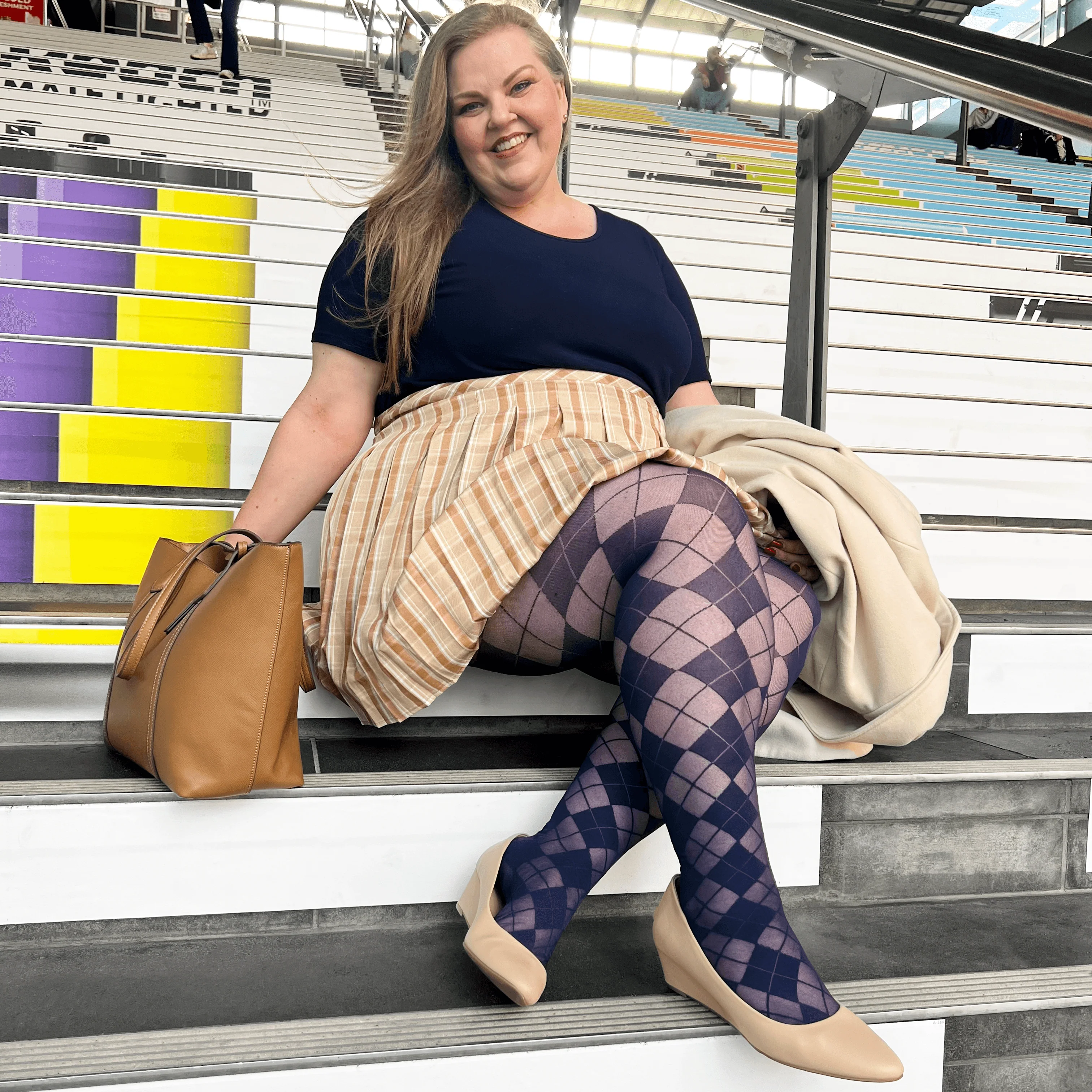 Diamond Tights - Navy - Zenithce