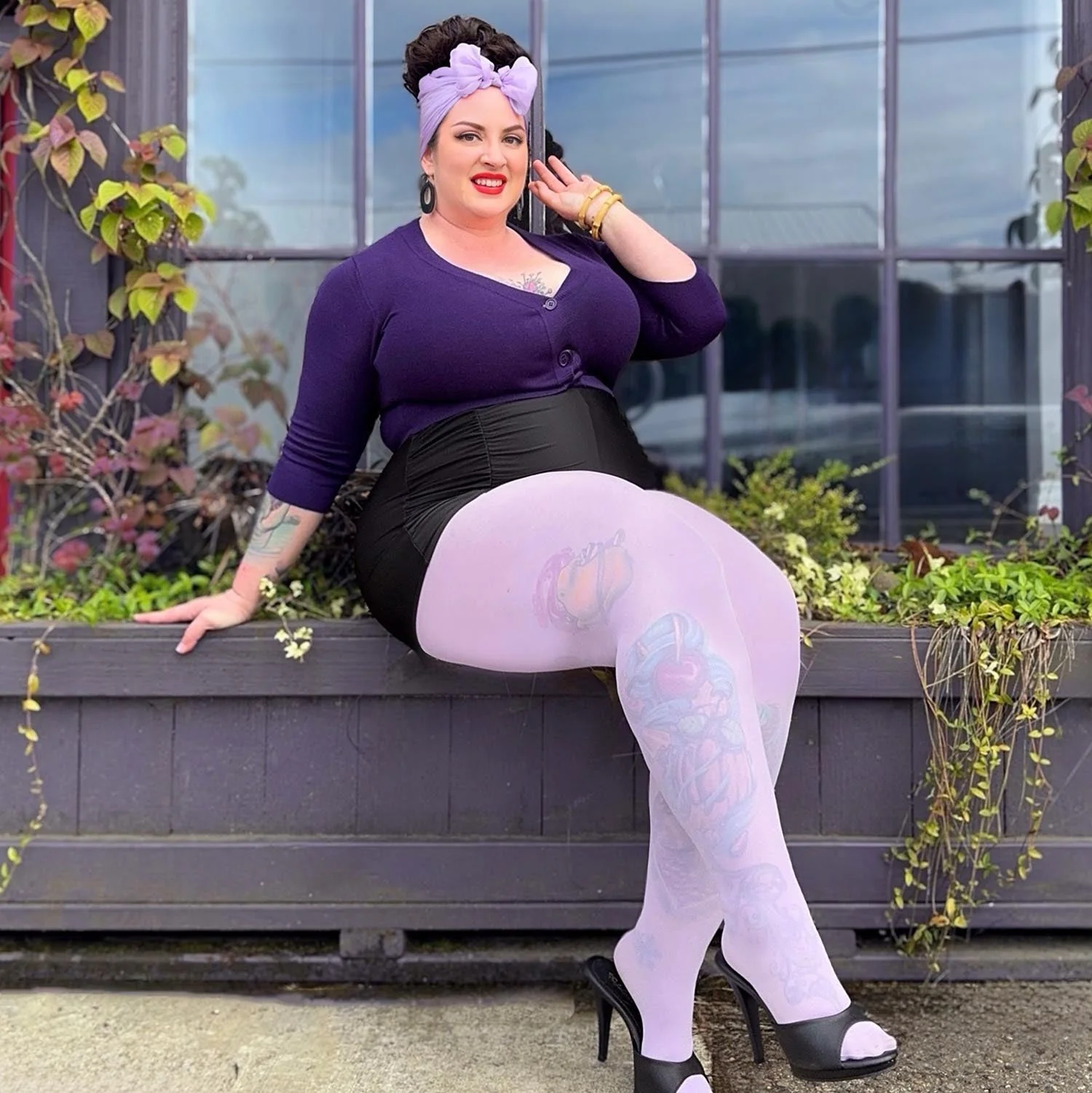 50 Denier Tights - Wisteria - Zenithce