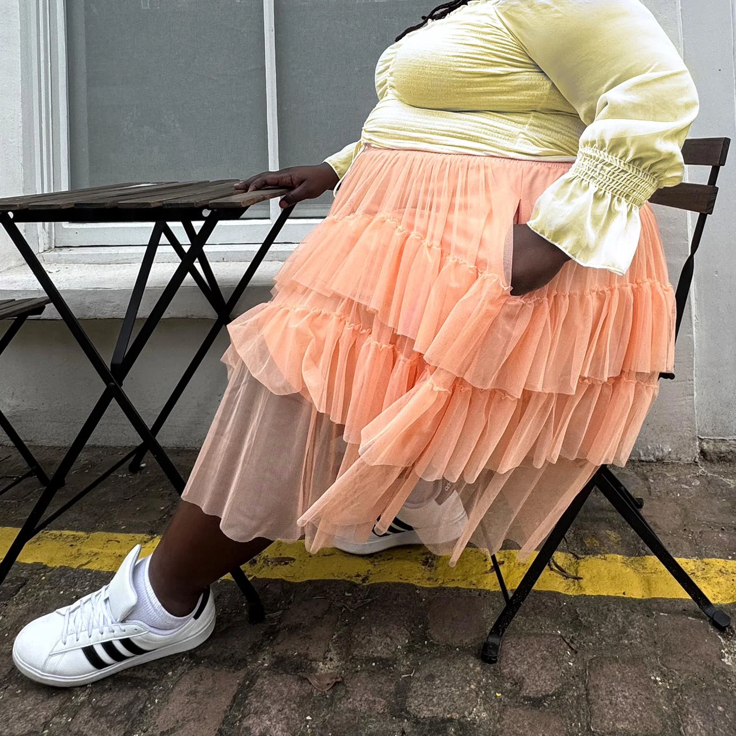 Mesh Skirt - Peach Mousse - Zenithce