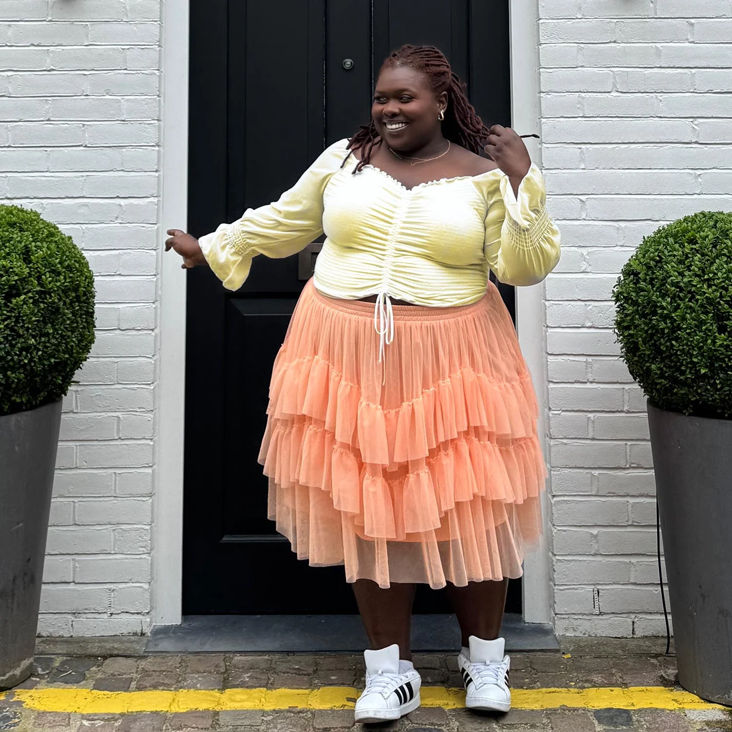 Mesh Skirt - Peach Mousse - Zenithce