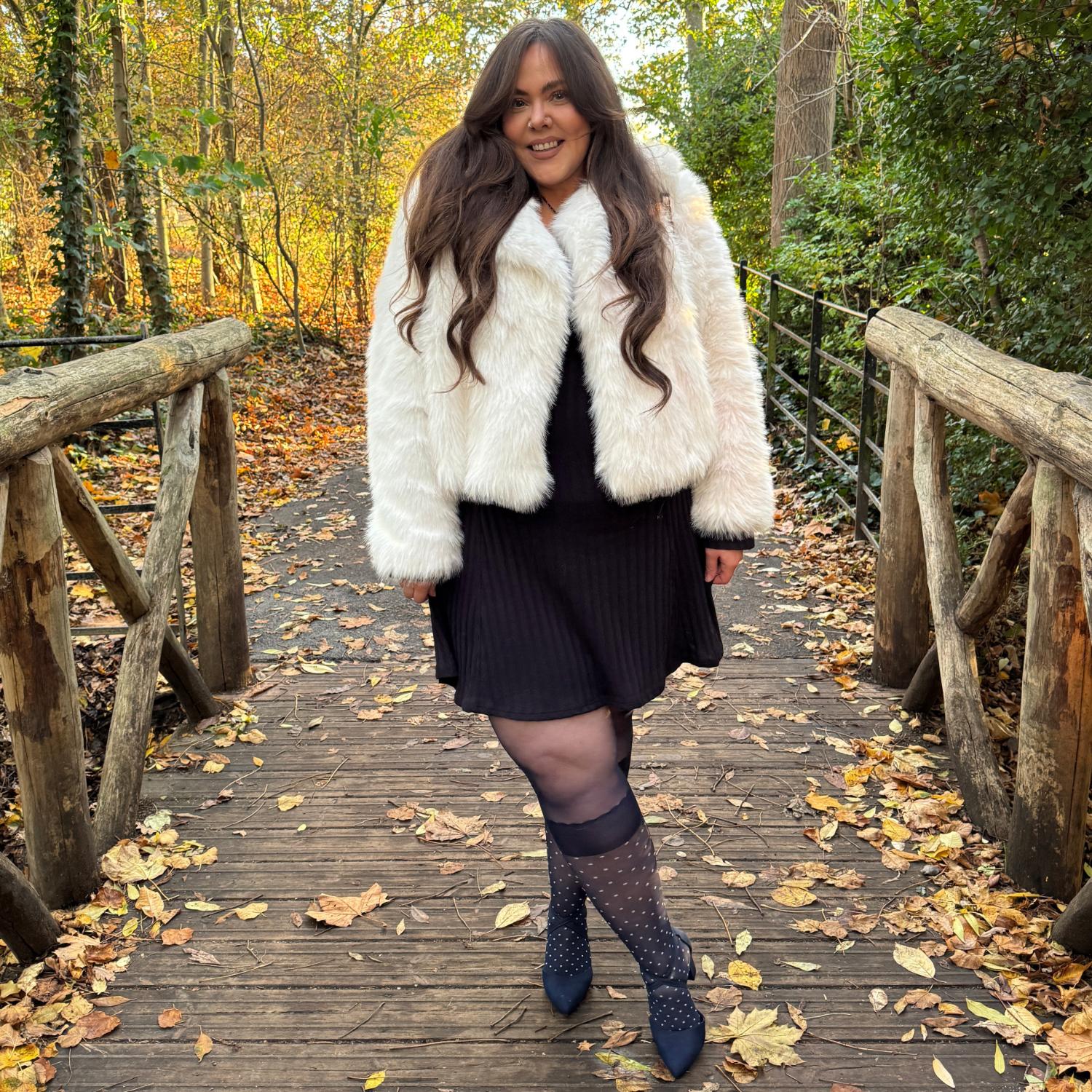 Seoul Chic Faux Sock Tights - Navy - Zenithce