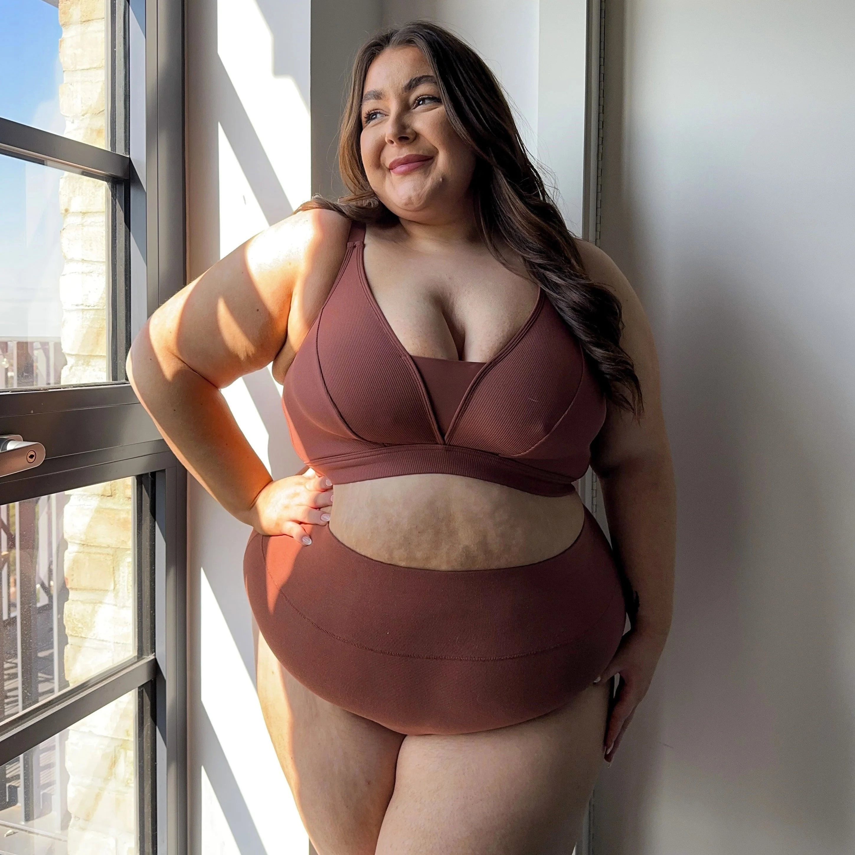 Everyday Ribbed Bra - Root Beer - Zenithce