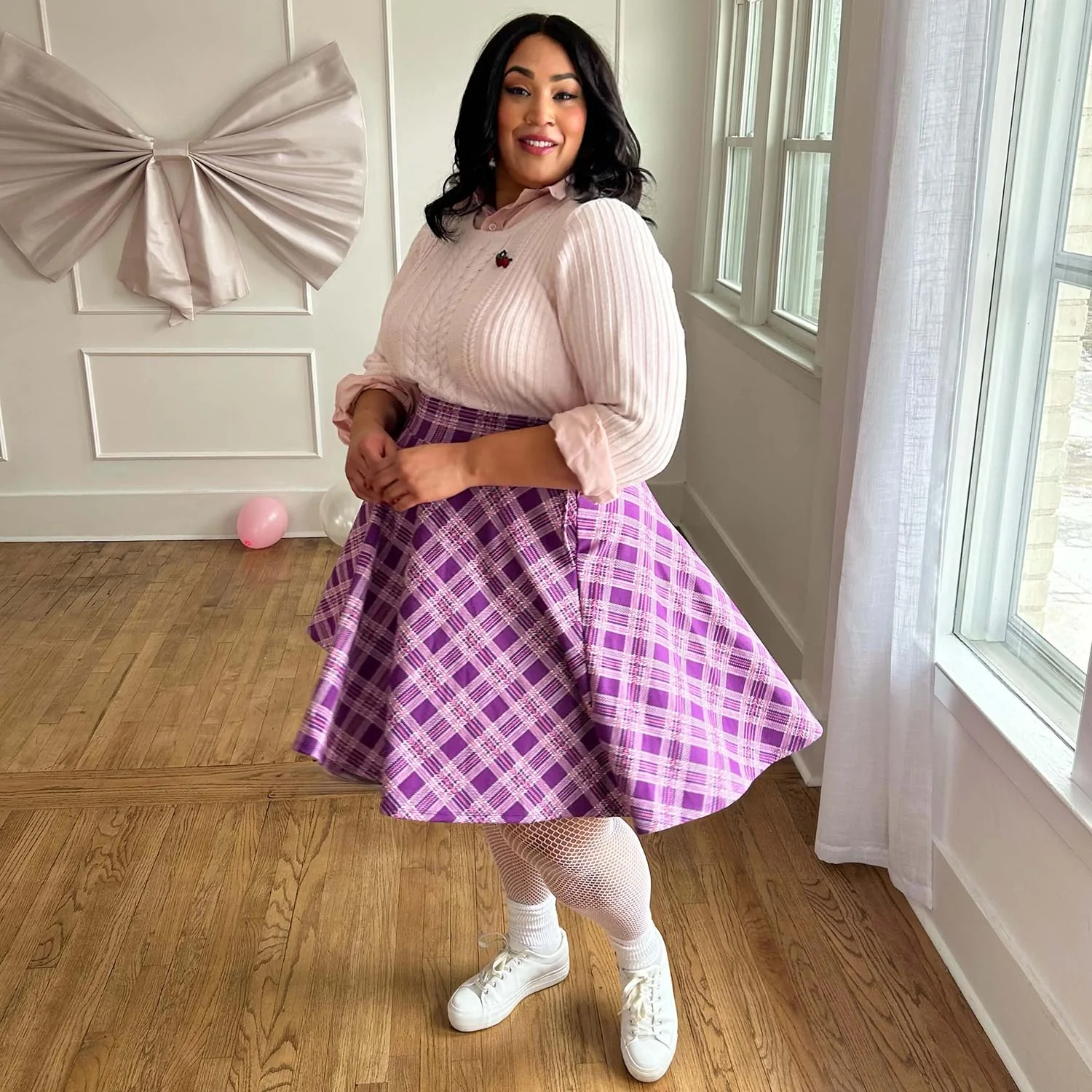 Plaid Flare Skirt - Thistle (V2) - Zenithce