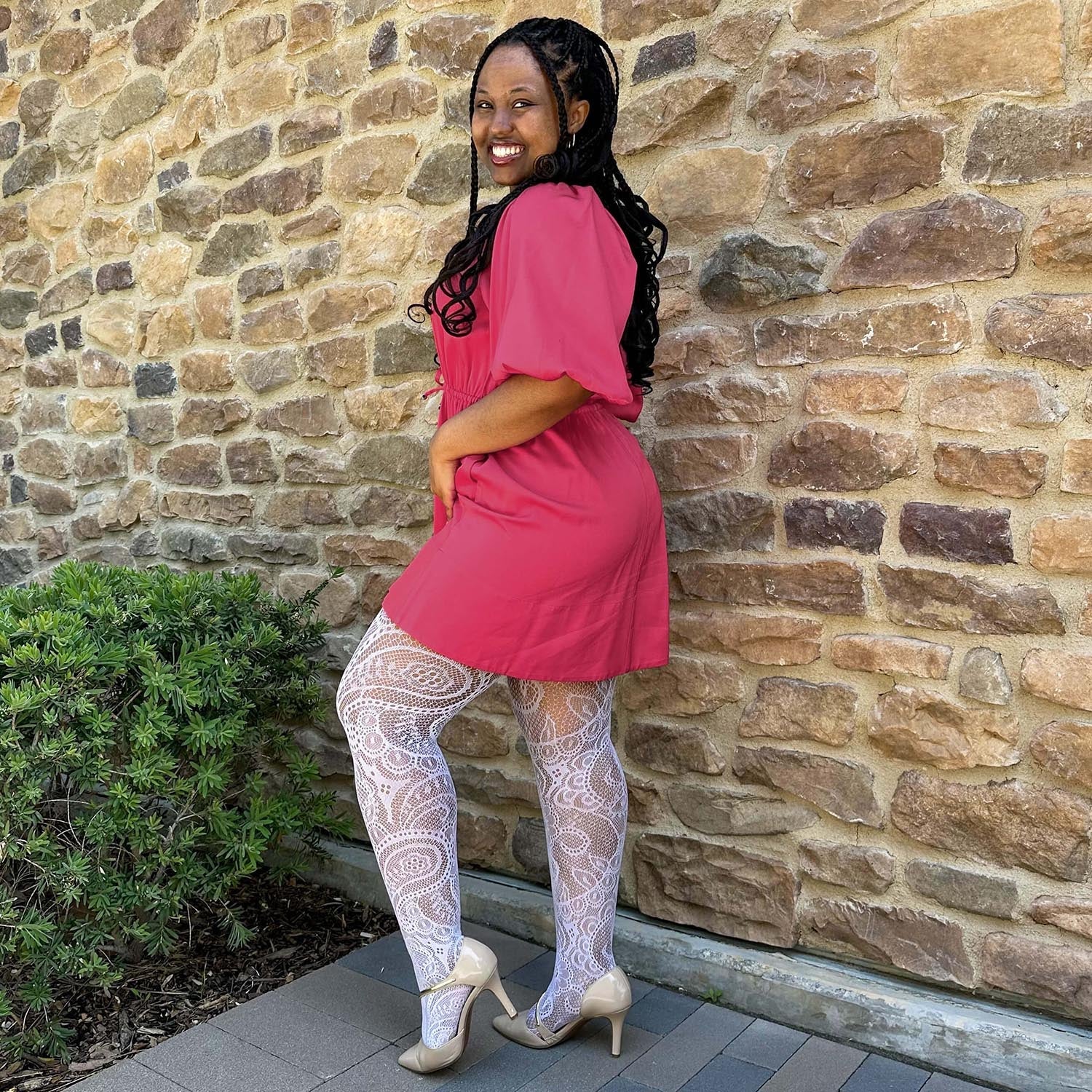 Botanical Fishnets - White - Zenithce