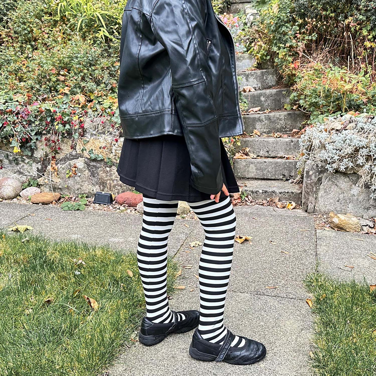 Tween Striped Tights - Witch - Zenithce