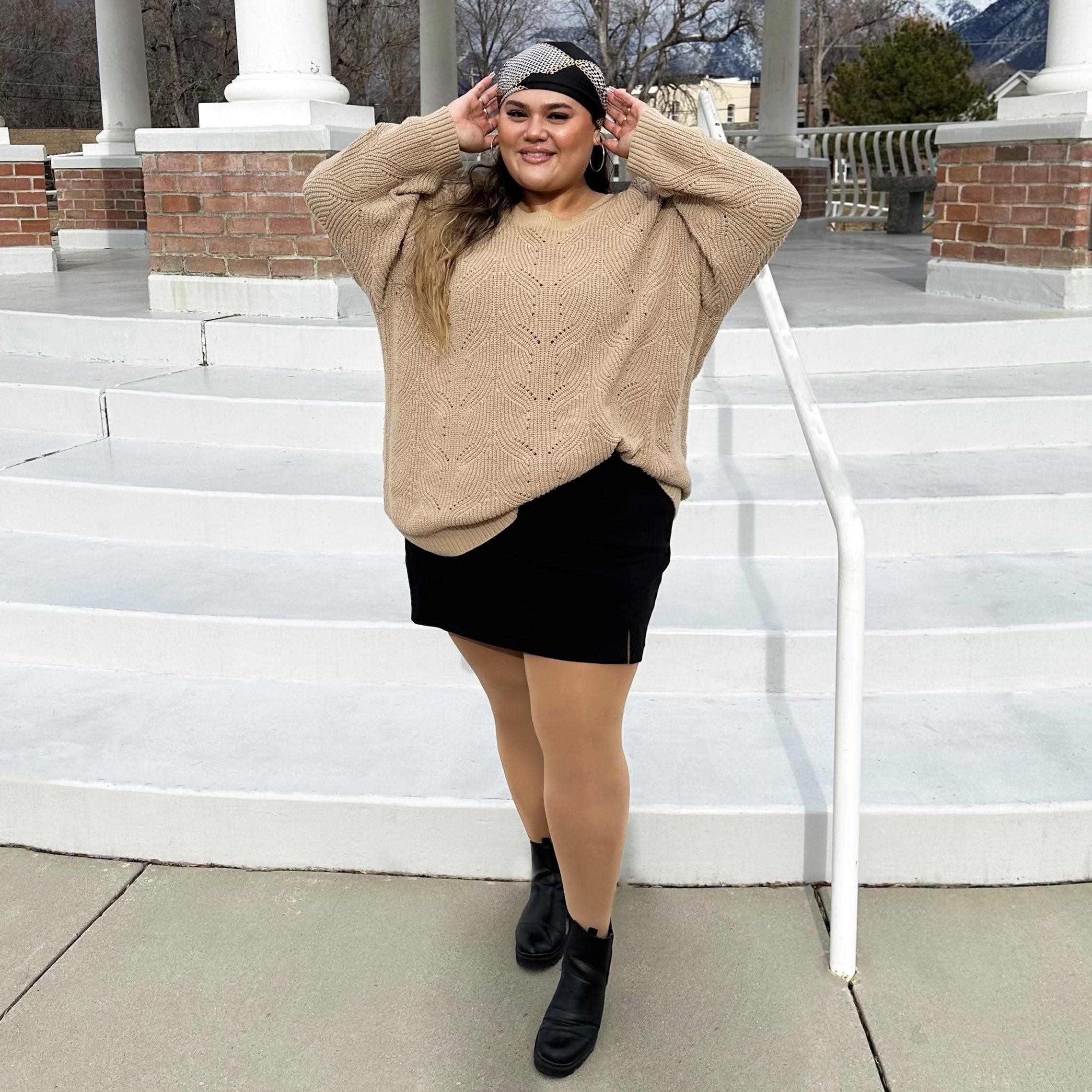 Huggy Light Compression Tights - Caramel Latte - Zenithce