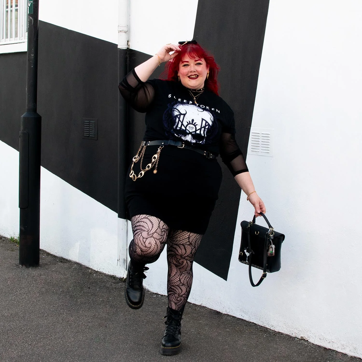 Thighs The Limit Fishnets - Timewarp - Black - Zenithce