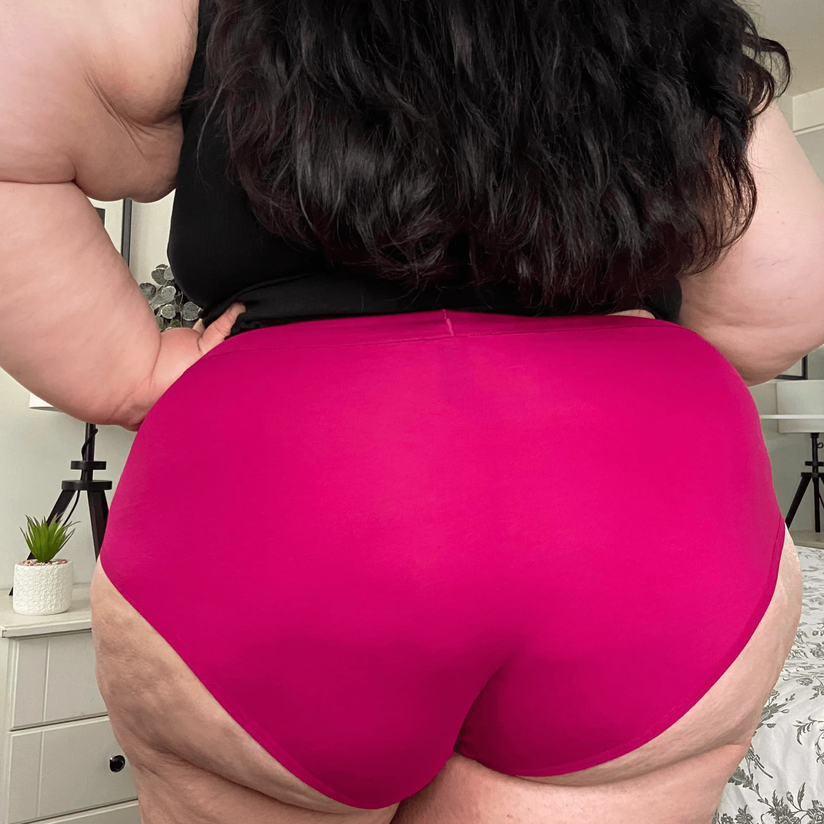 Organic Cotton Full Brief Knickers - Raspberry Pie - Zenithce