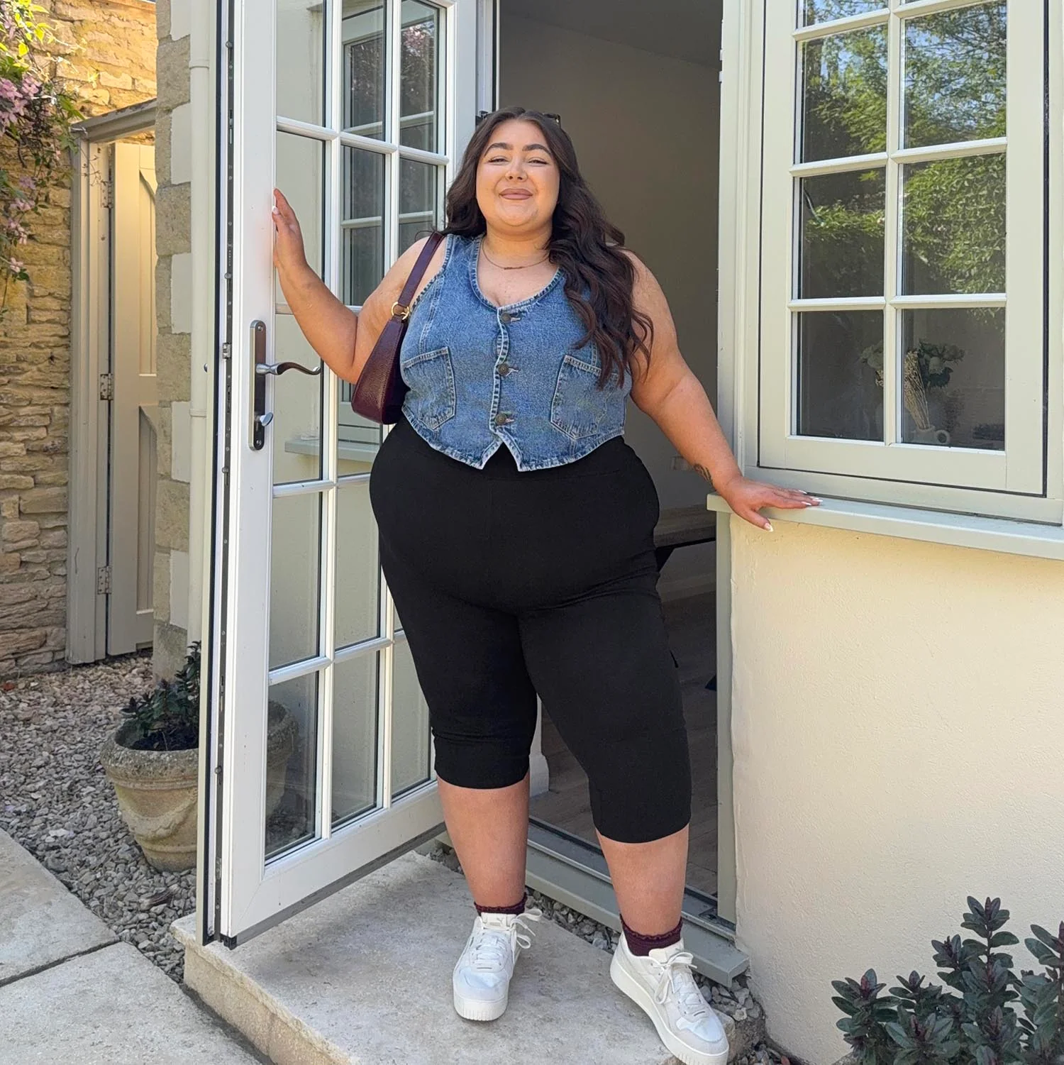 Squat-Proof Capri Leggings - Black - Zenithce