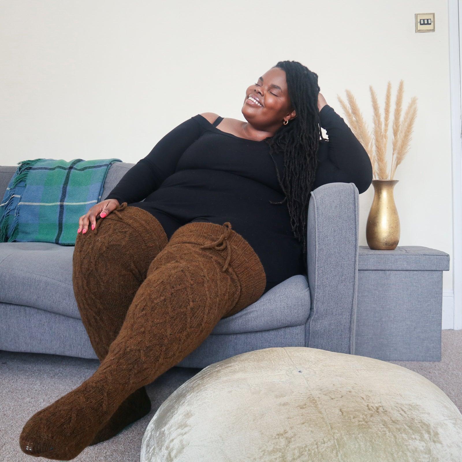 Thigh High Socks - Hot Chocolate - Zenithce