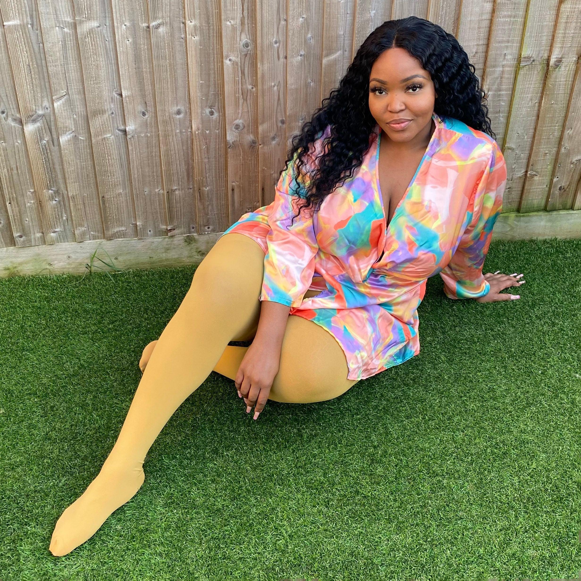 80 Denier Tights - Colonel Mustard - Zenithce